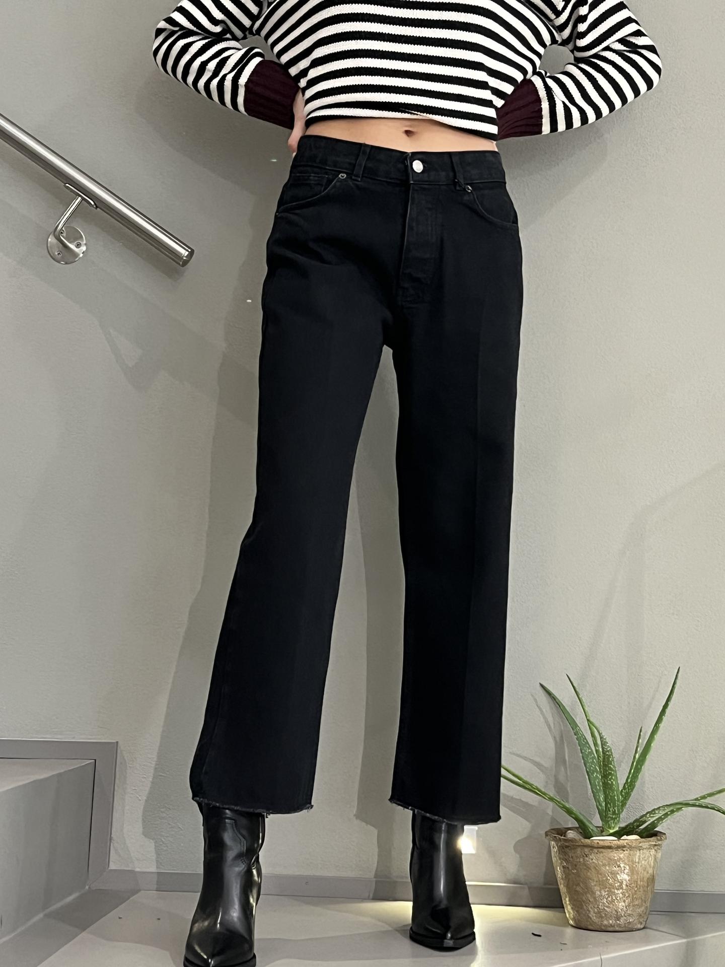 PANTALONE TENSIONE IN FIRENZE CROP07 NERO