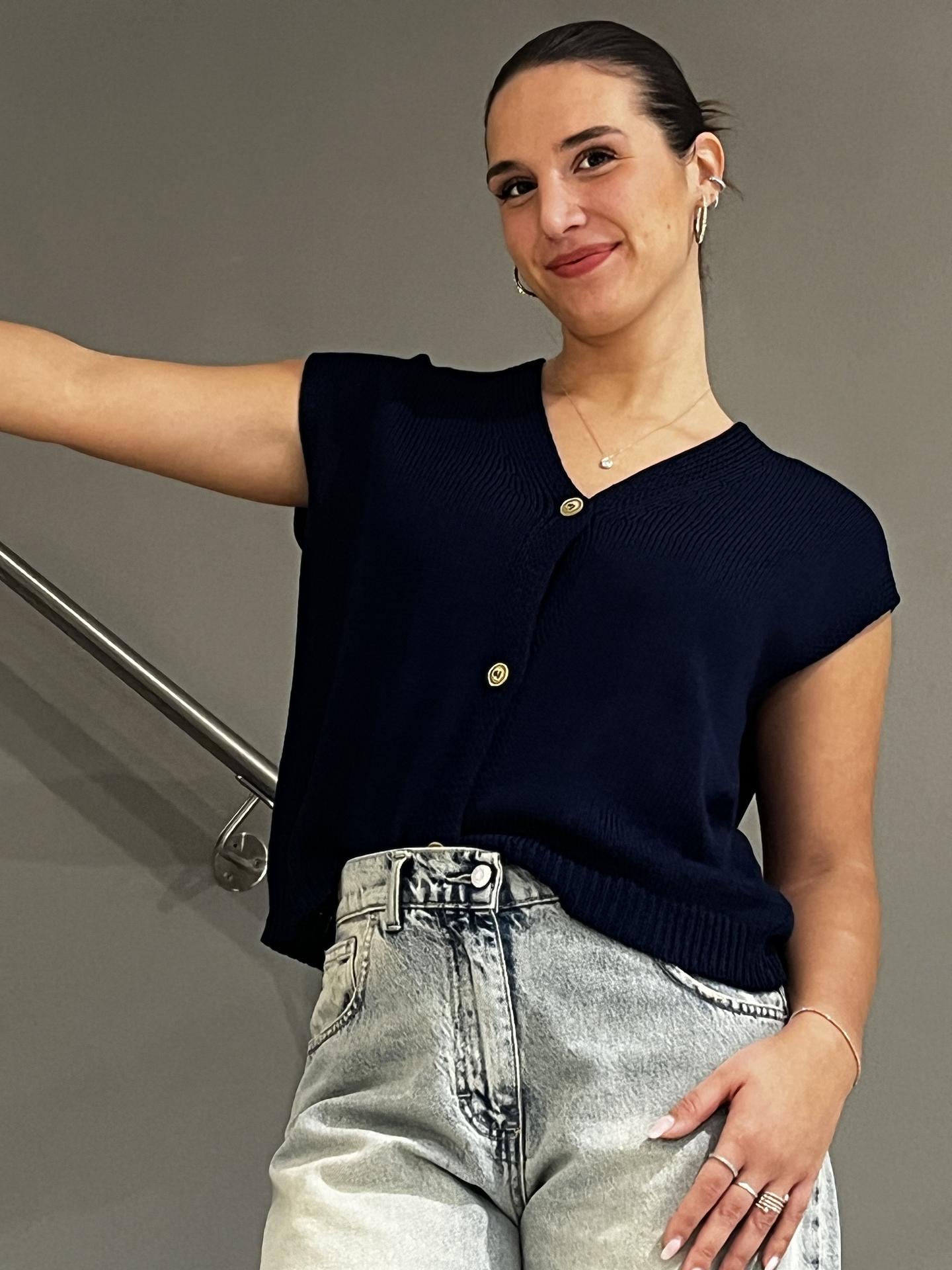 MAGLIA TENSIONE IN FIRENZE D90159 BLUE