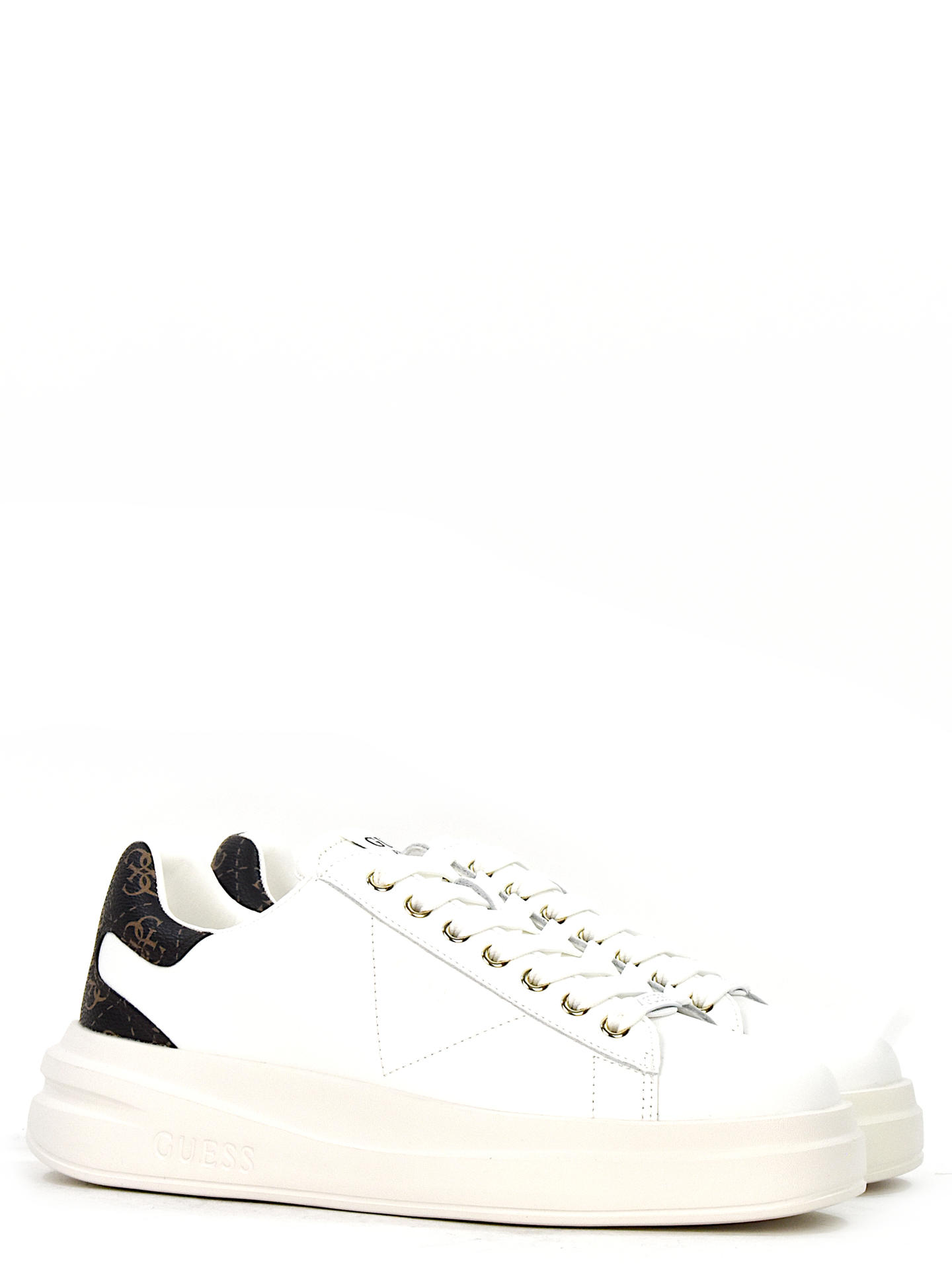 SNEAKERS GUESS ELBINAW BIANCO/CUOIO