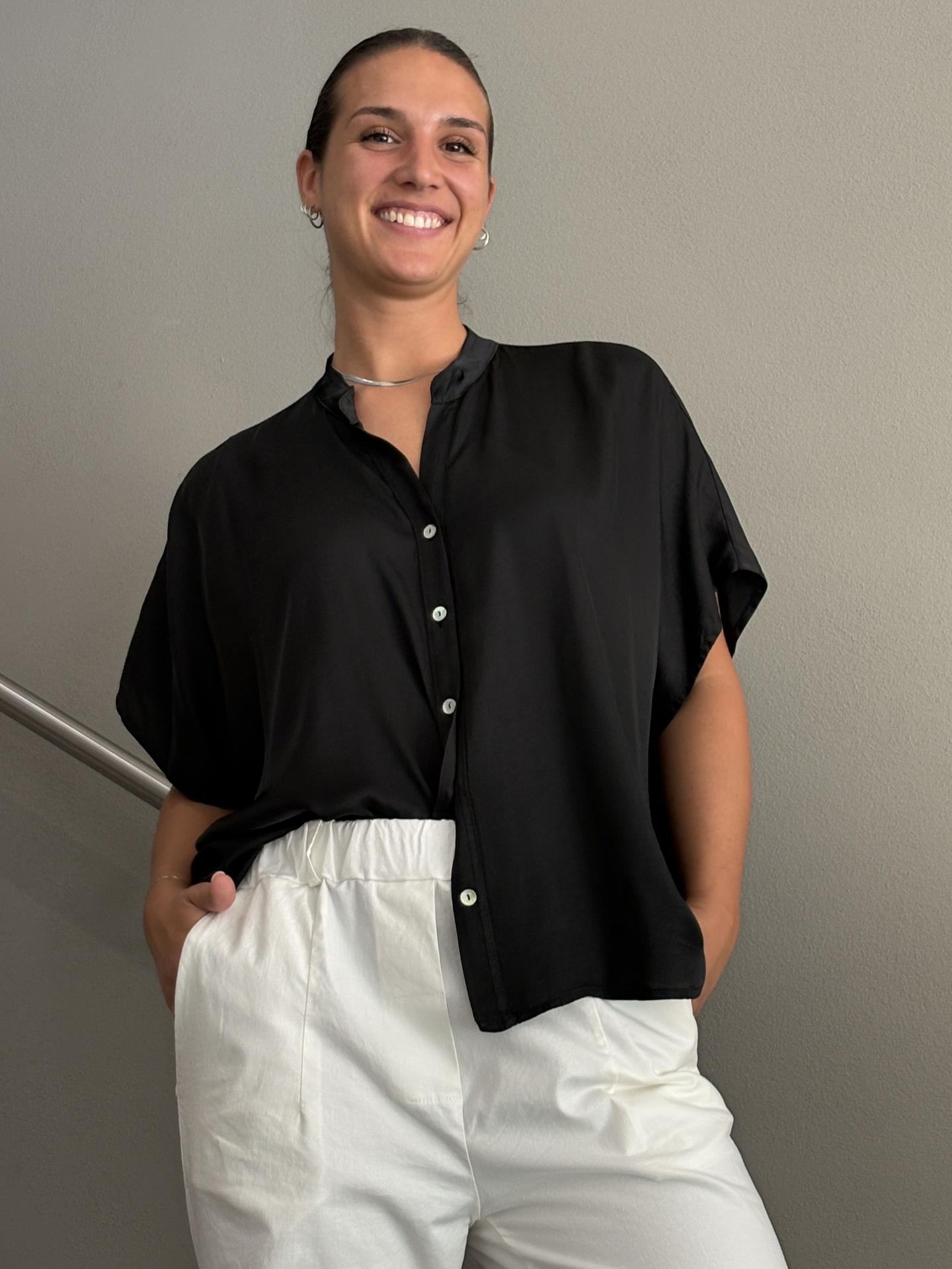 CAMICIA TENSIONE IN FIRENZE F5039C05Q NERO
