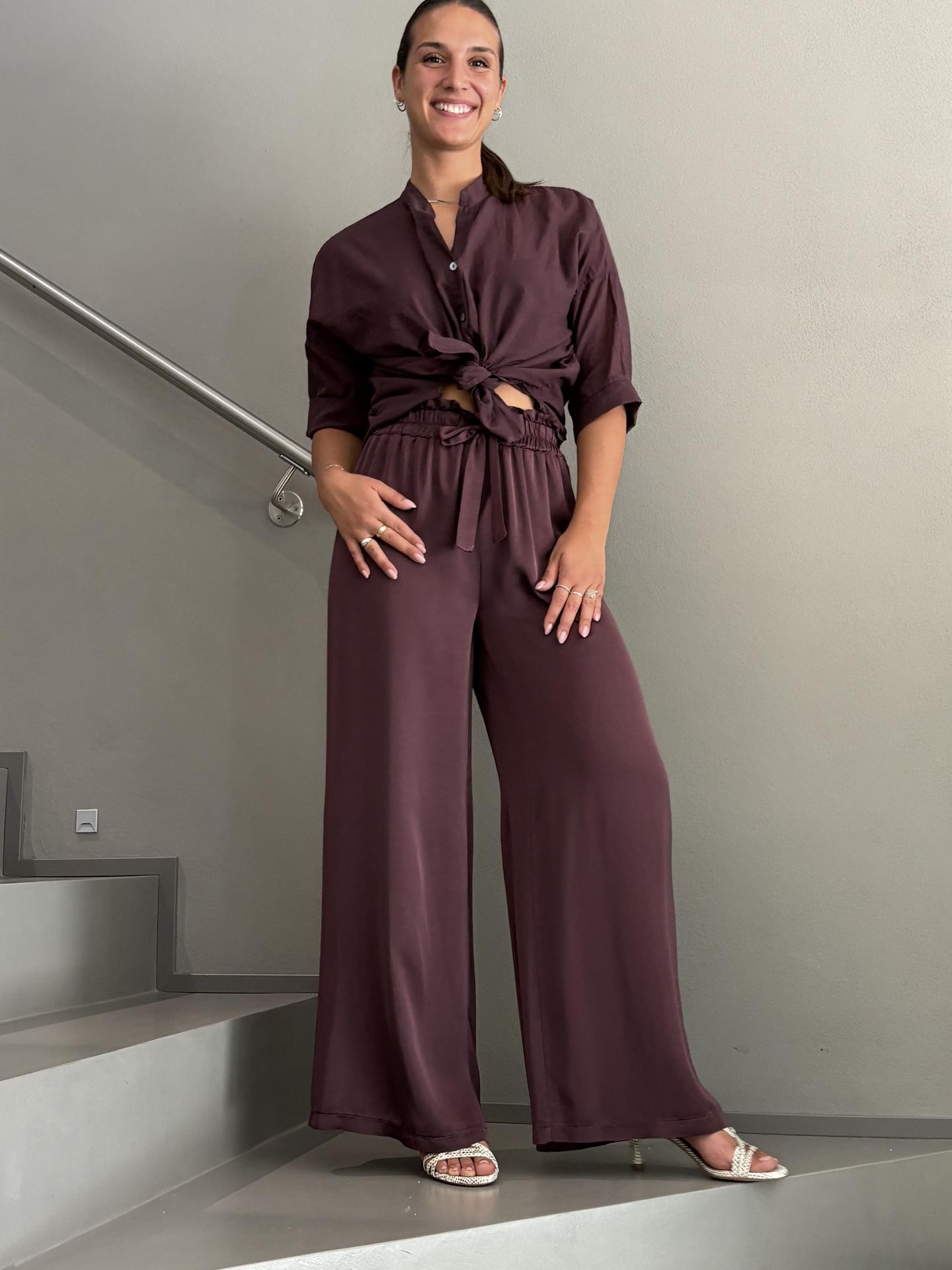 PANTALONE MOTEL F9109P22R BORDEAUX