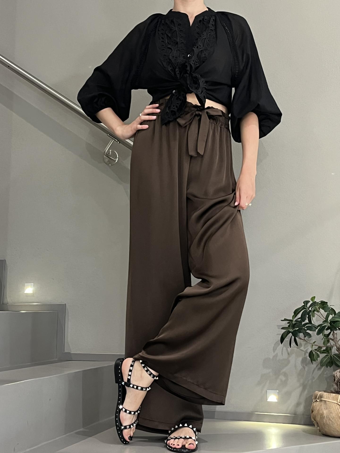PANTALONE MOTEL F9109P MARRONE