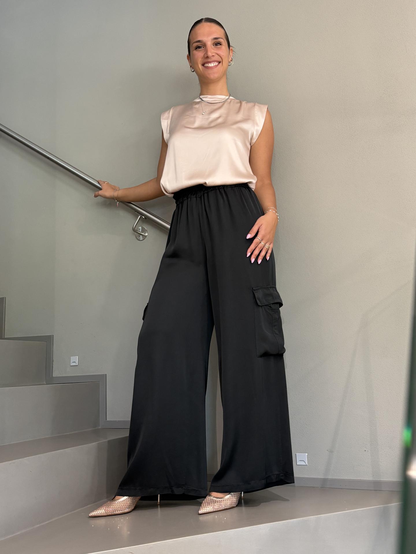 PANTALONE TENSIONE IN FIRENZE G433P22R NERO