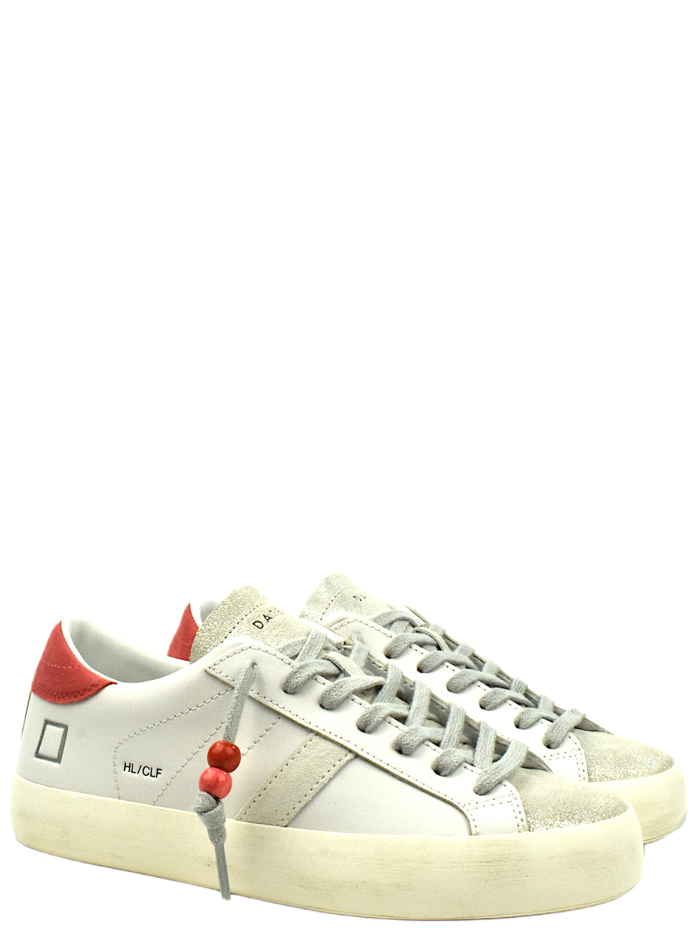 SNEAKERS D.A.T.E HLCAHR BIANCO/ROSSO