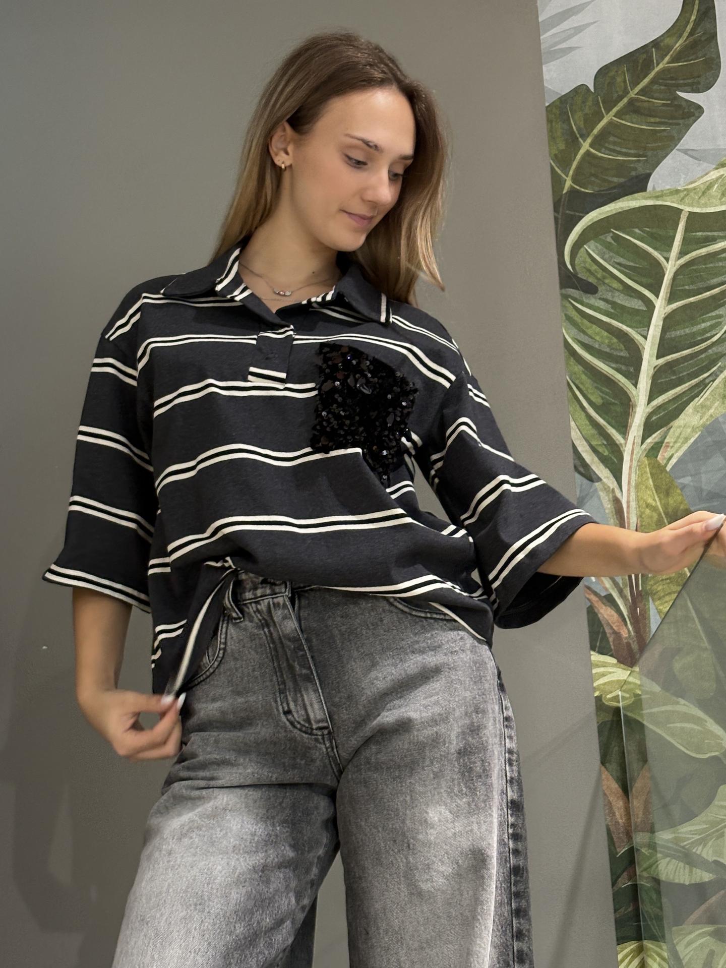 MAGLIA SUSY MIX I266107 GRIGIO