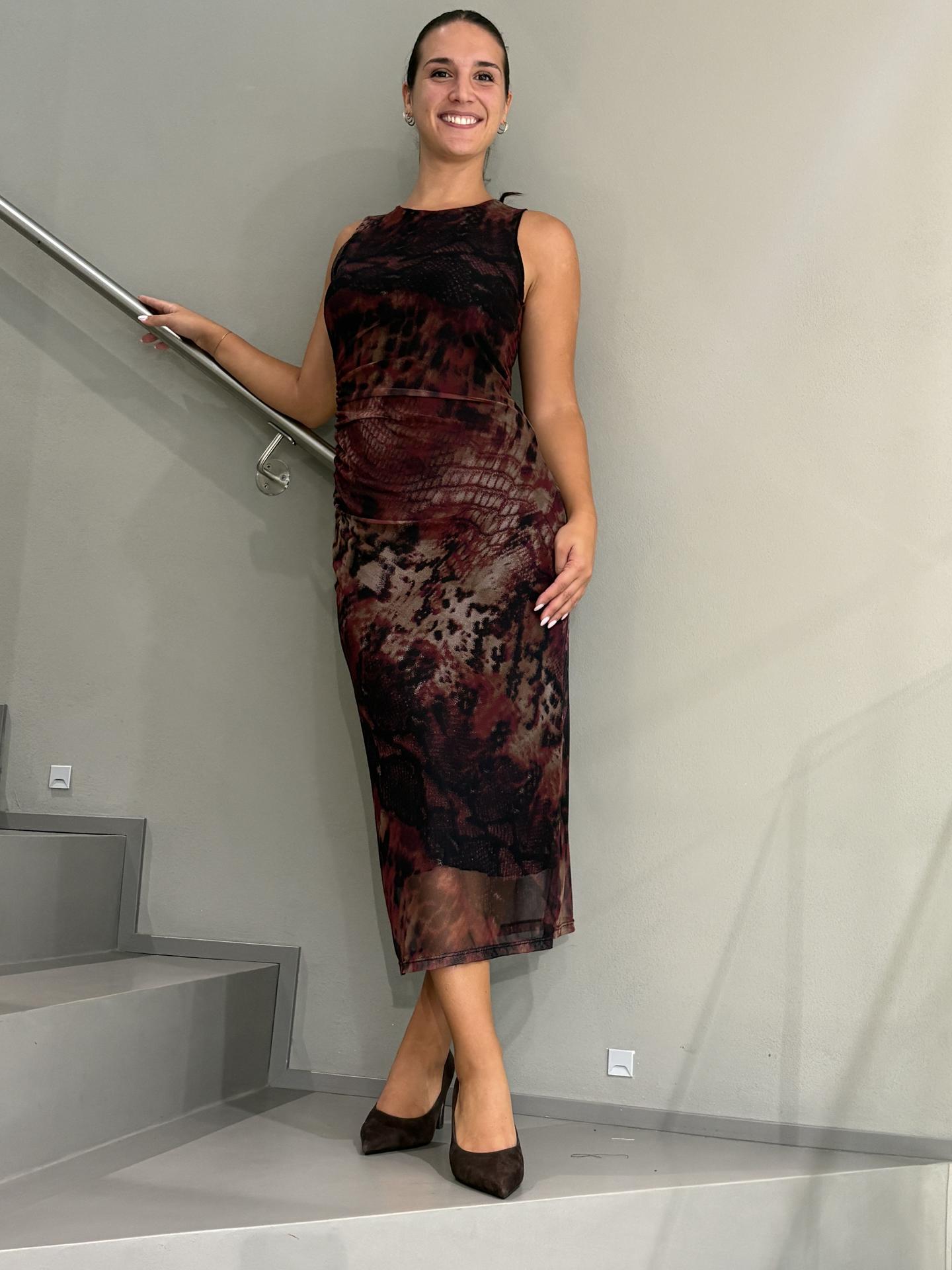 ABITO SUSY MIX LA617JC25 BORDEAUX