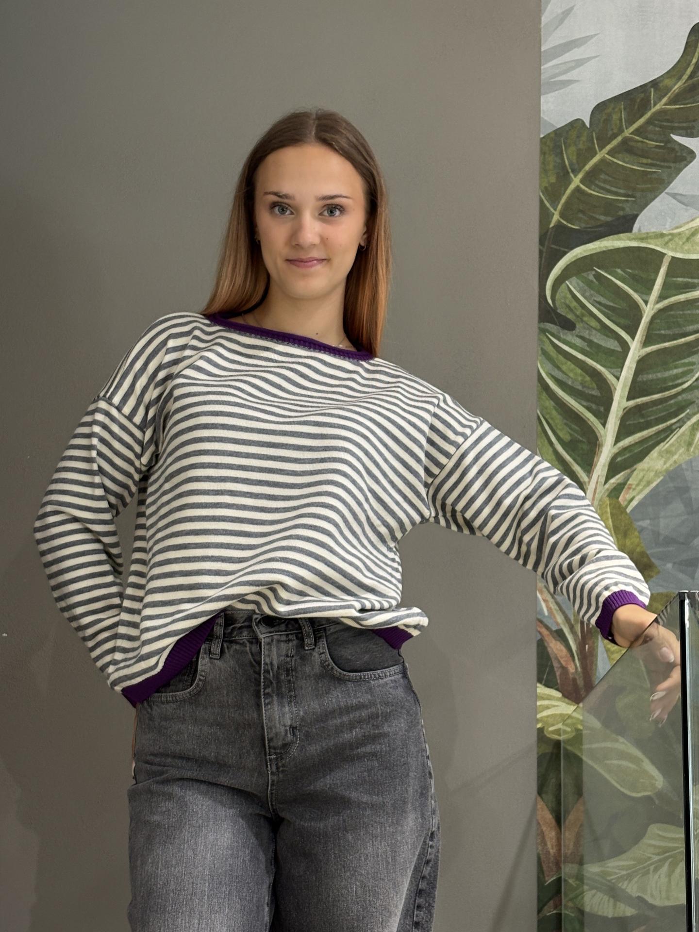MAGLIA SUSY MIX M198 GRIGIO