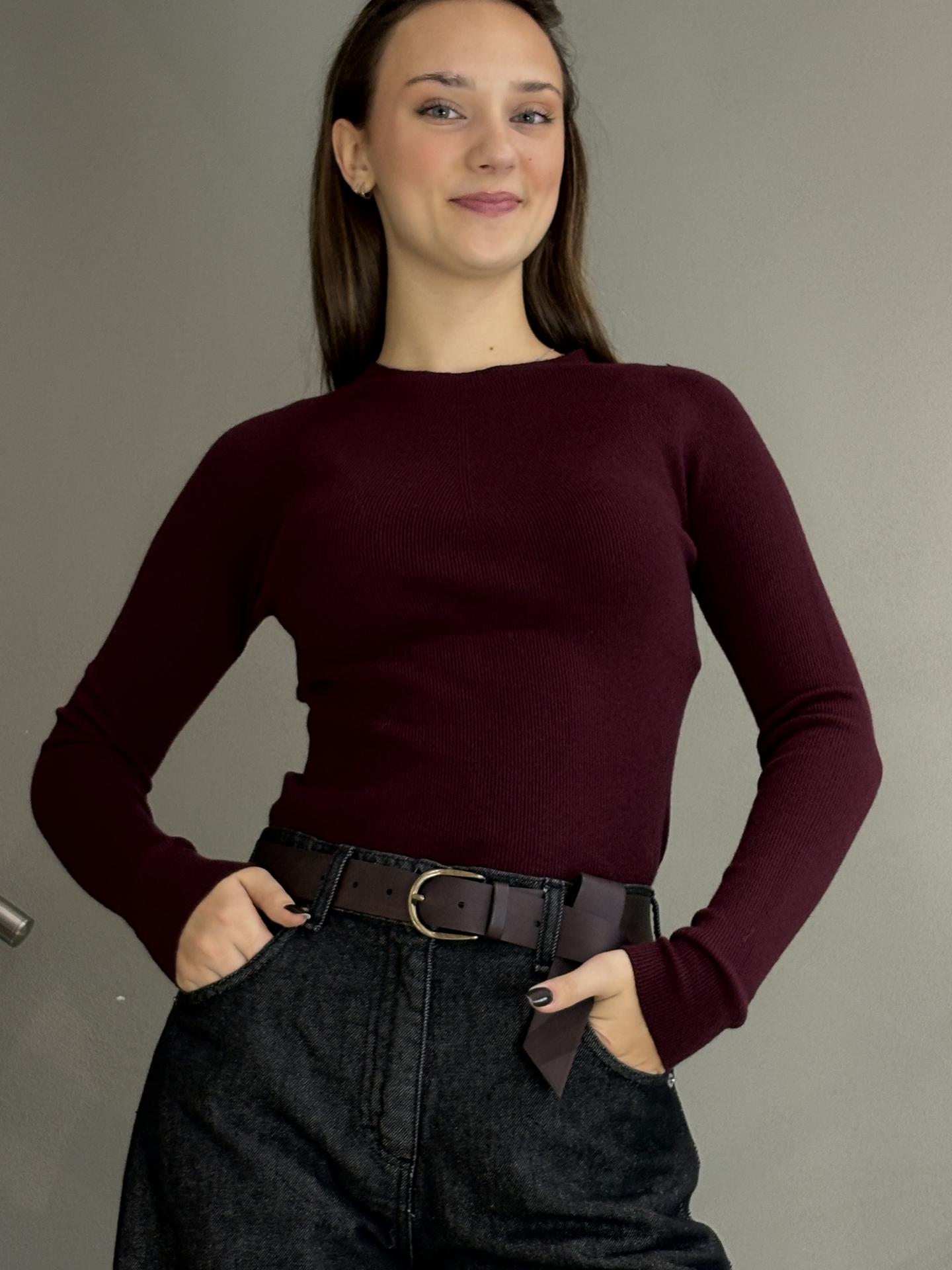 MAGLIA SUSY MIX M225 BORDEAUX