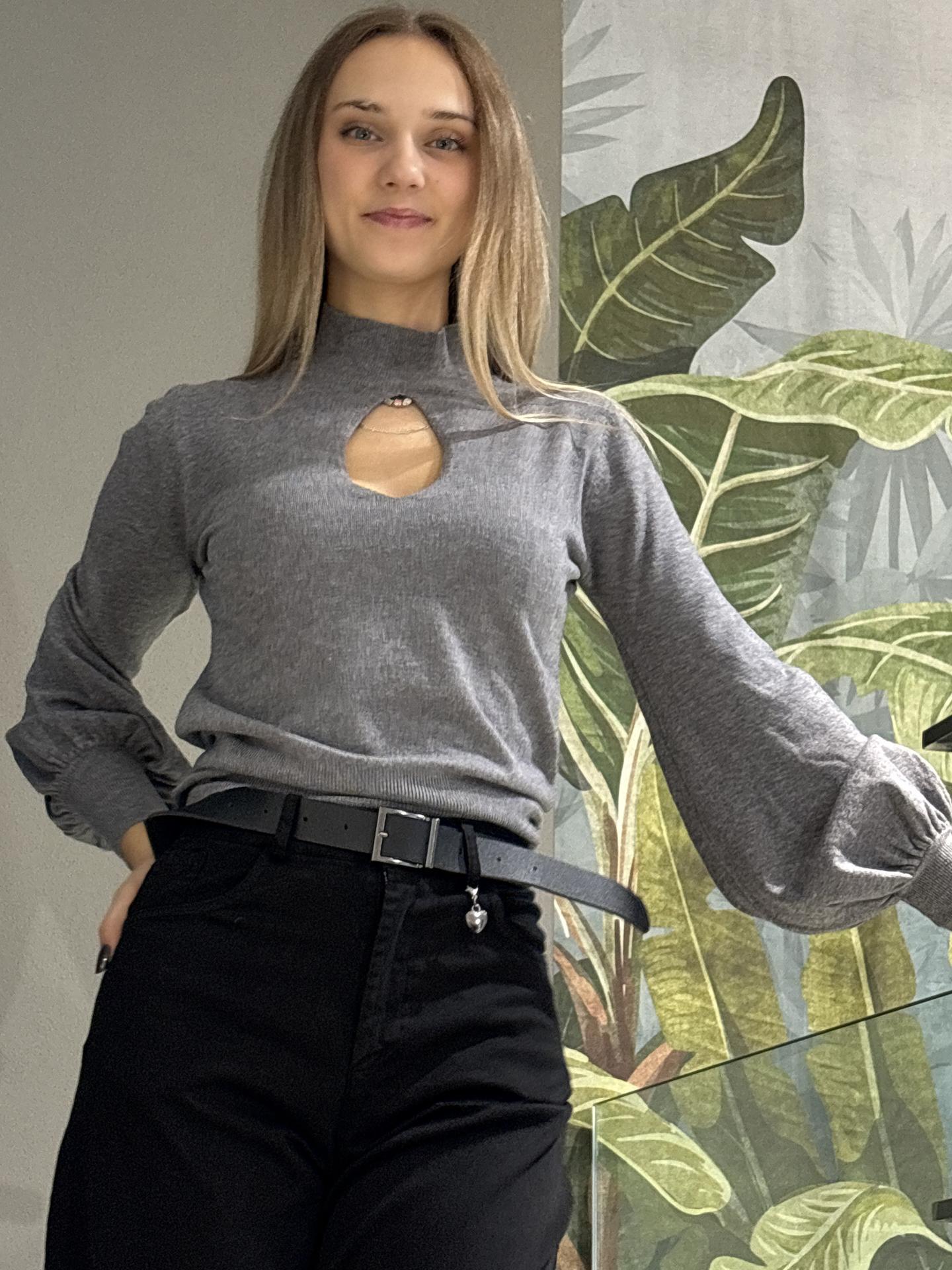 MAGLIA SUSY MIX M339 GRIGIO