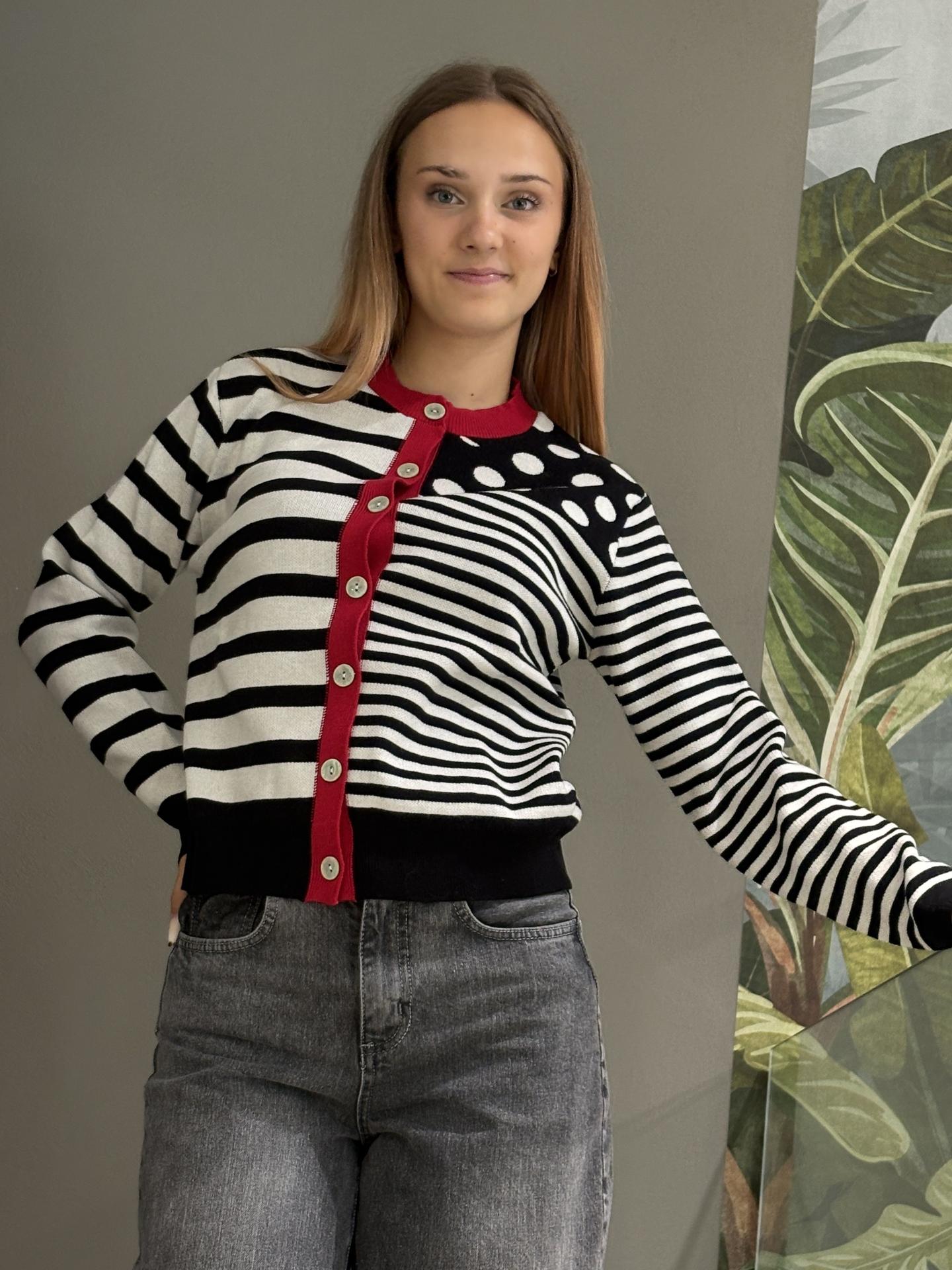 MAGLIA SUSY MIX M94078 ROSSO