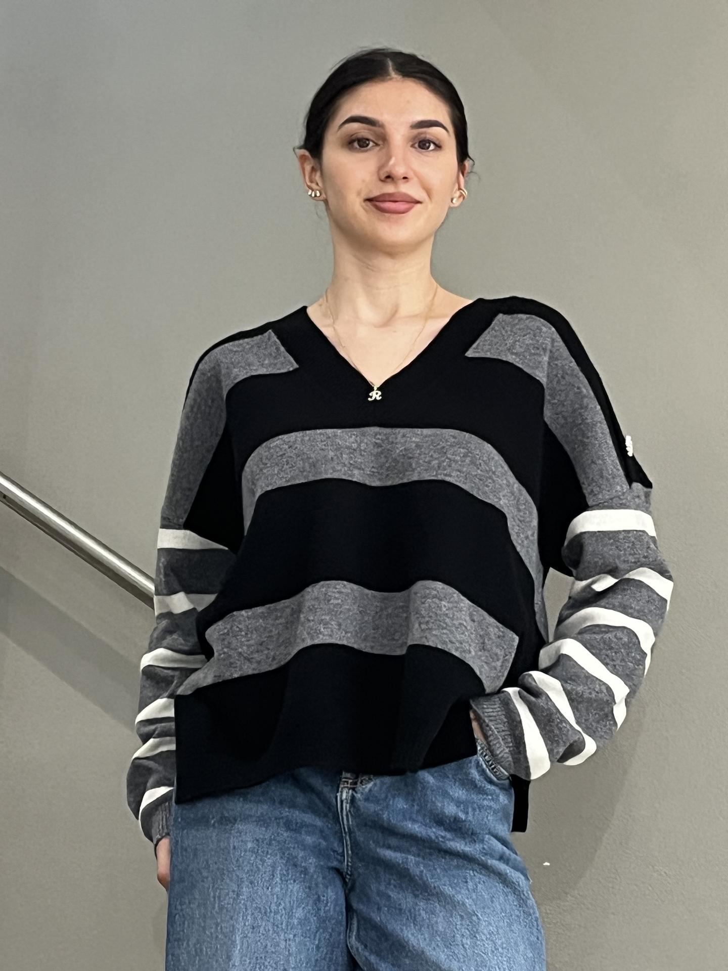 MAGLIA LIU.JO WEAR MF5128 BIANCO/NERO