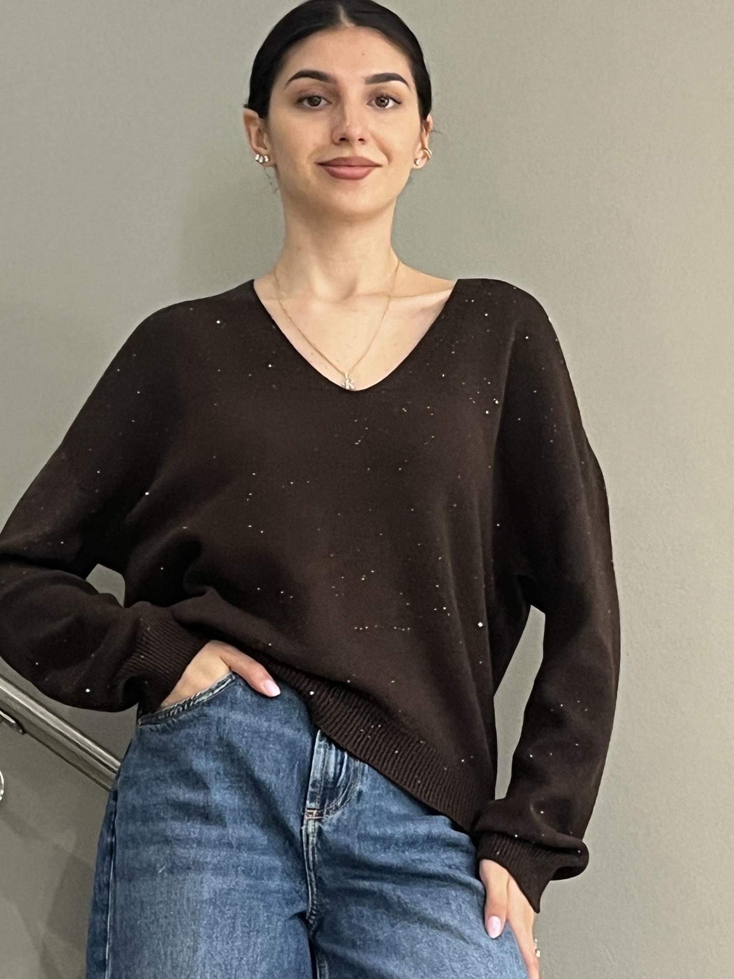 MAGLIA LIU.JO WEAR MF5233 MARRONE