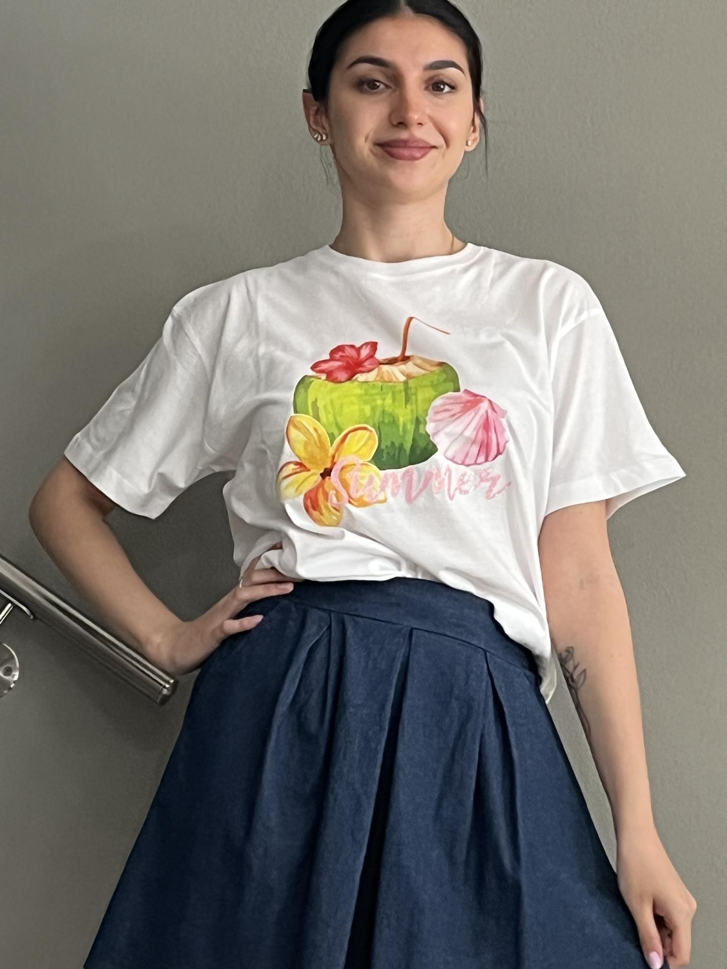 T-SHIRT MOTEL MOL11 BIANCO