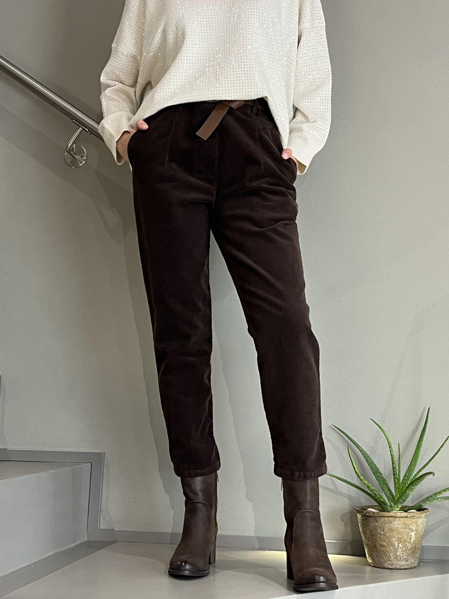 PANTALONE TENSIONE IN FIRENZE PA3724 MARRONE