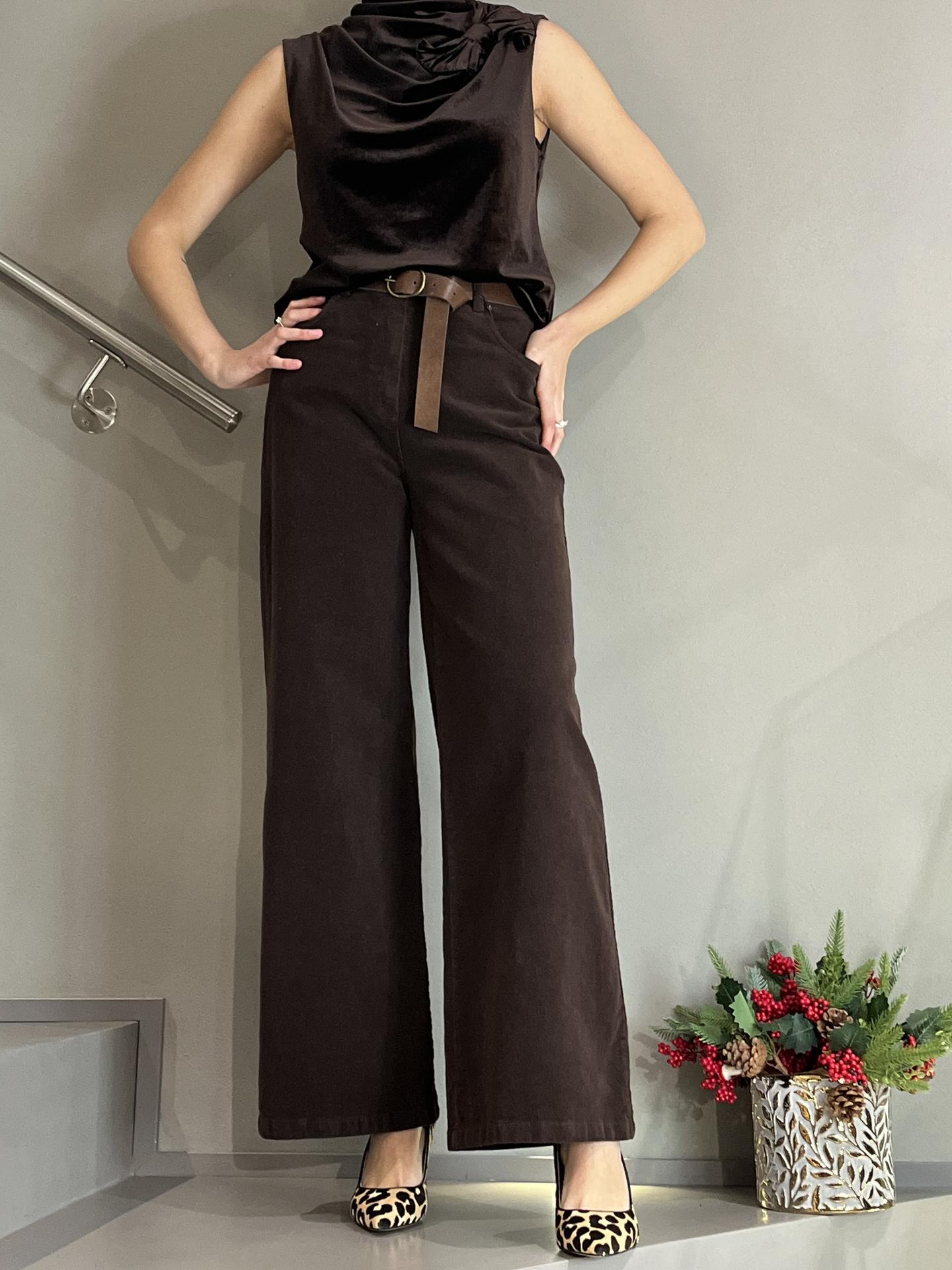 PANTALONE TENSIONE IN FIRENZE PA5132 MARRONE