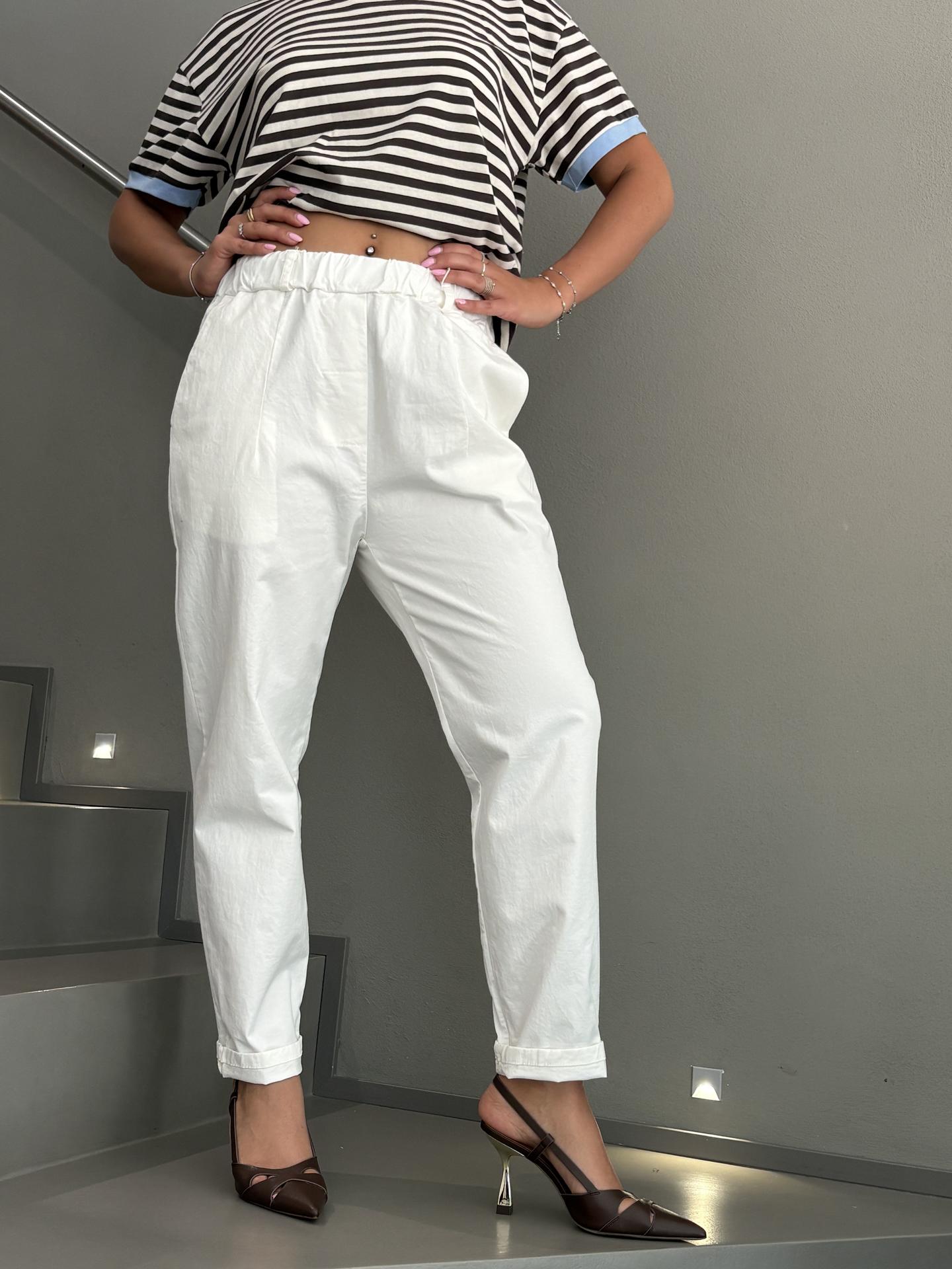 PANTALONE MOTEL PA5156PE26 BIANCO