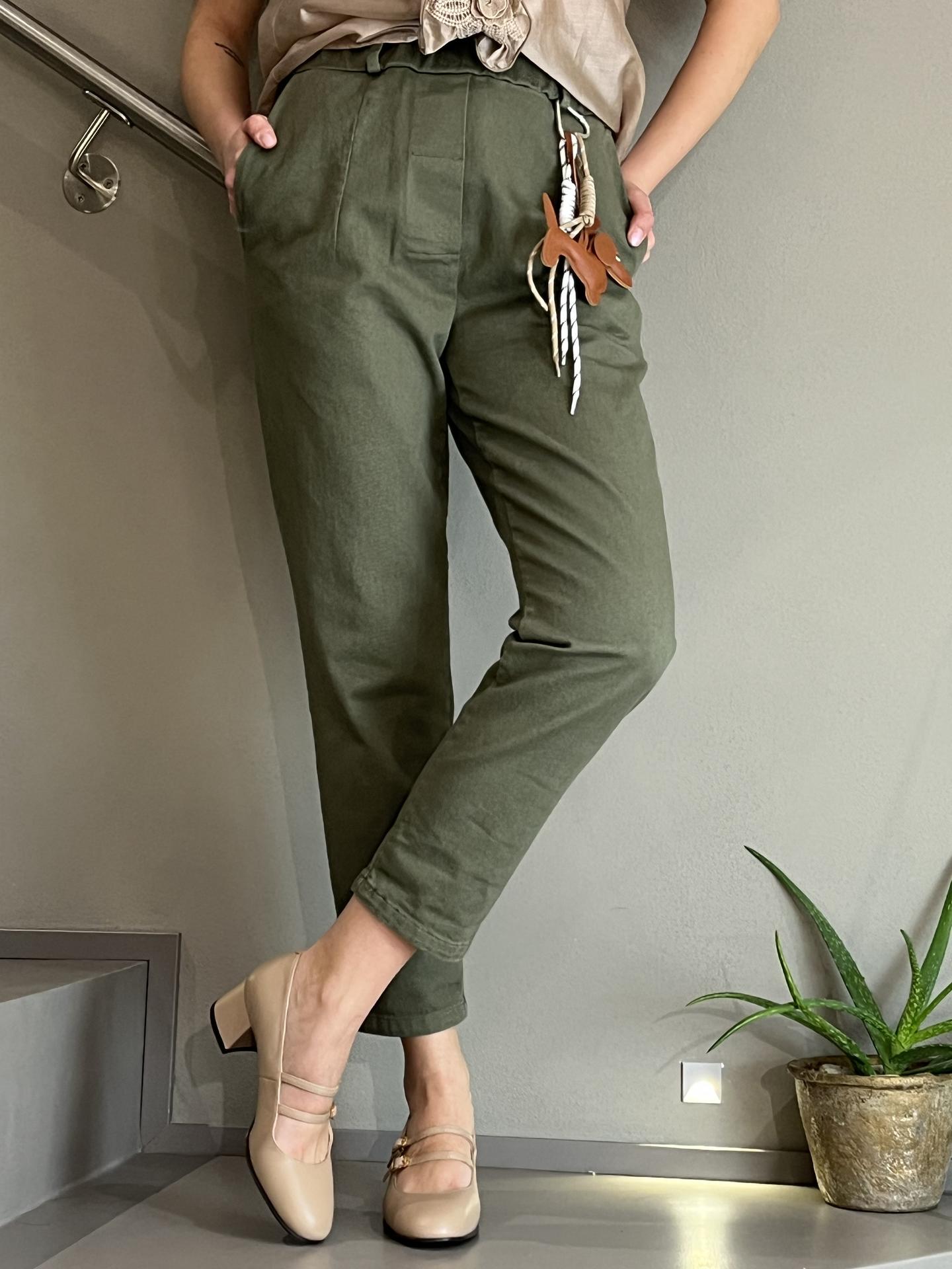 PANTALONE MOTEL PA5185 MILITARE