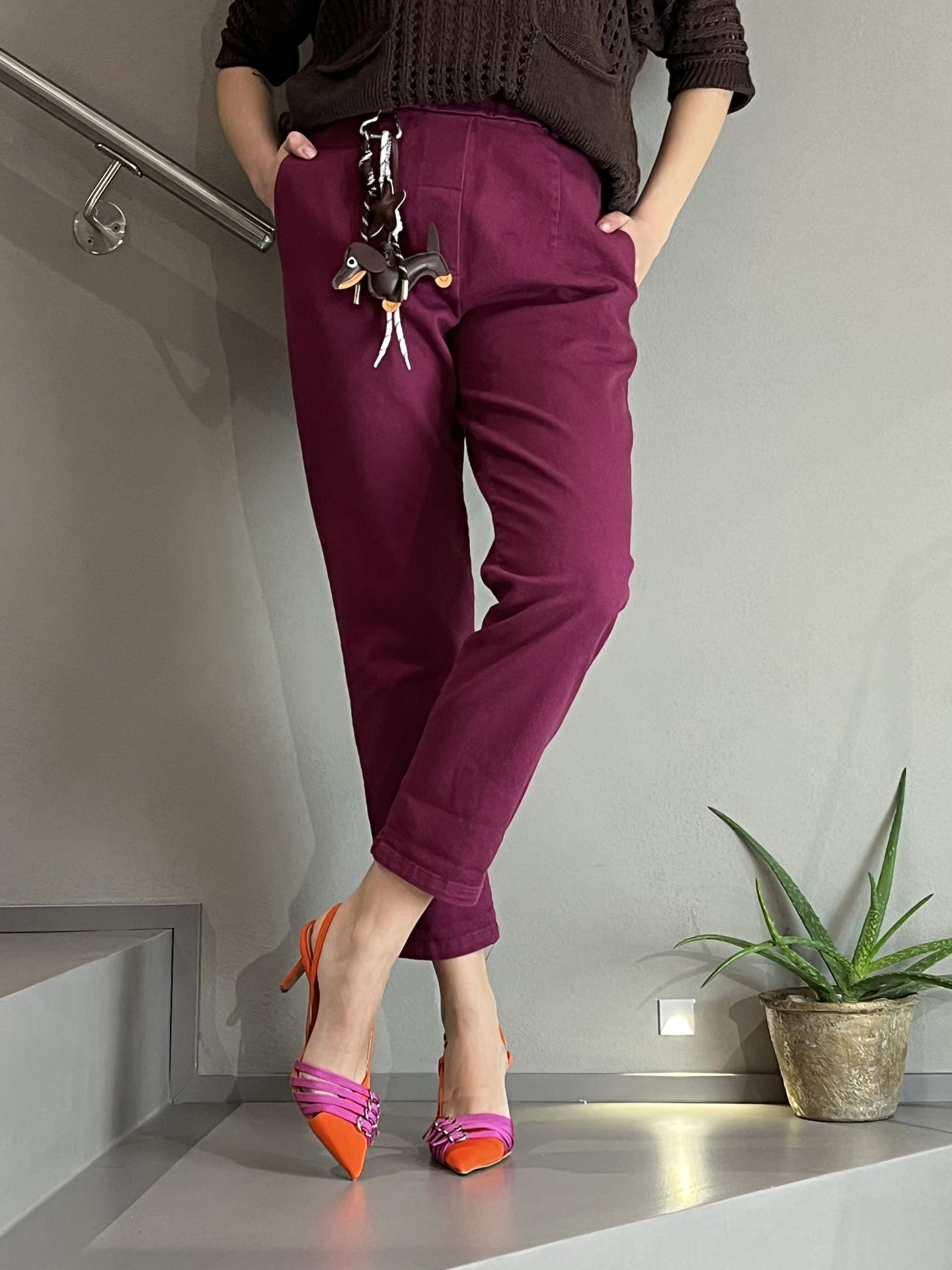 PANTALONE MOTEL PA5185 VIOLA