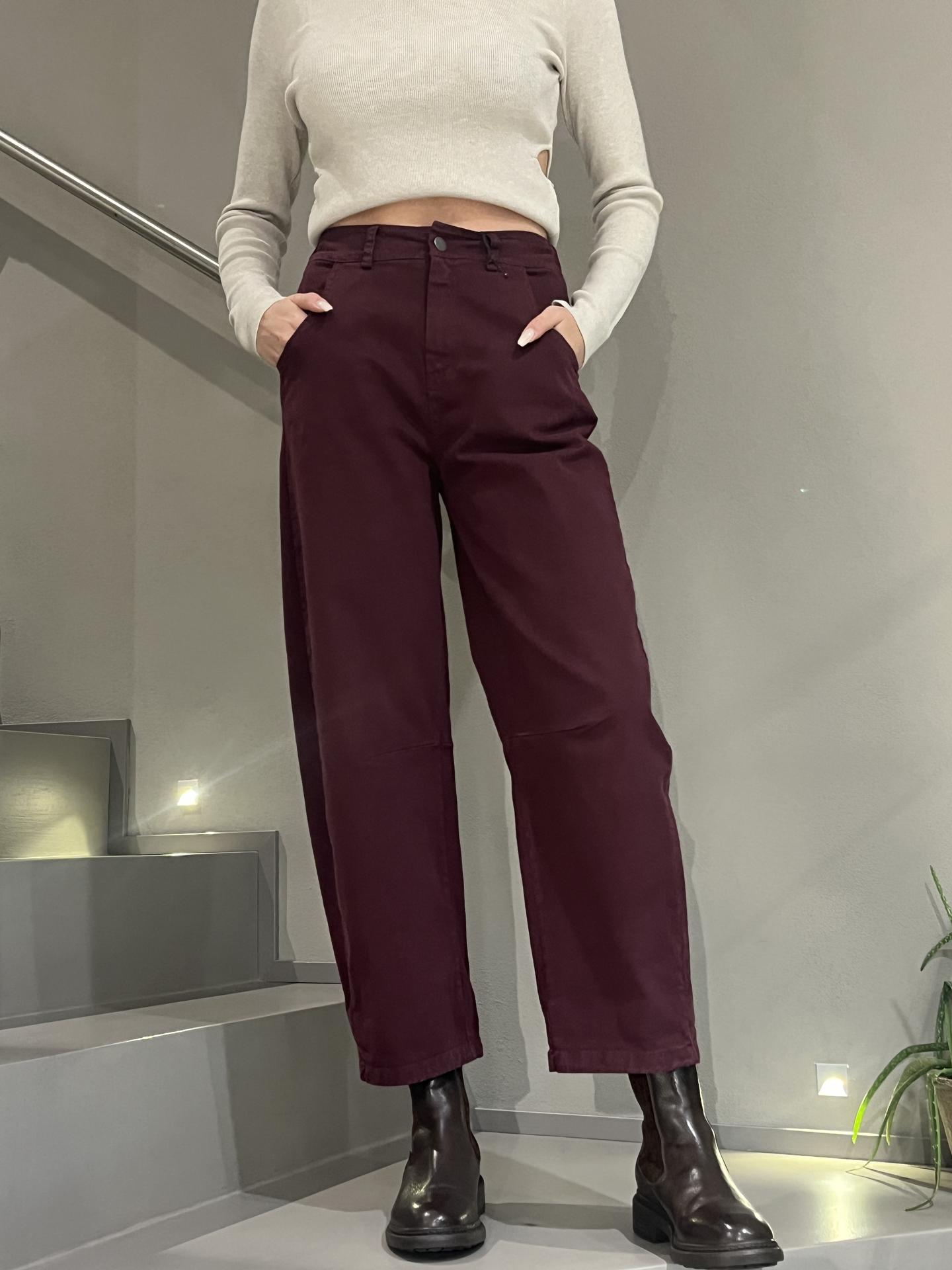 PANTALONE TENSIONE IN FIRENZE PA5272 BORDEAUX