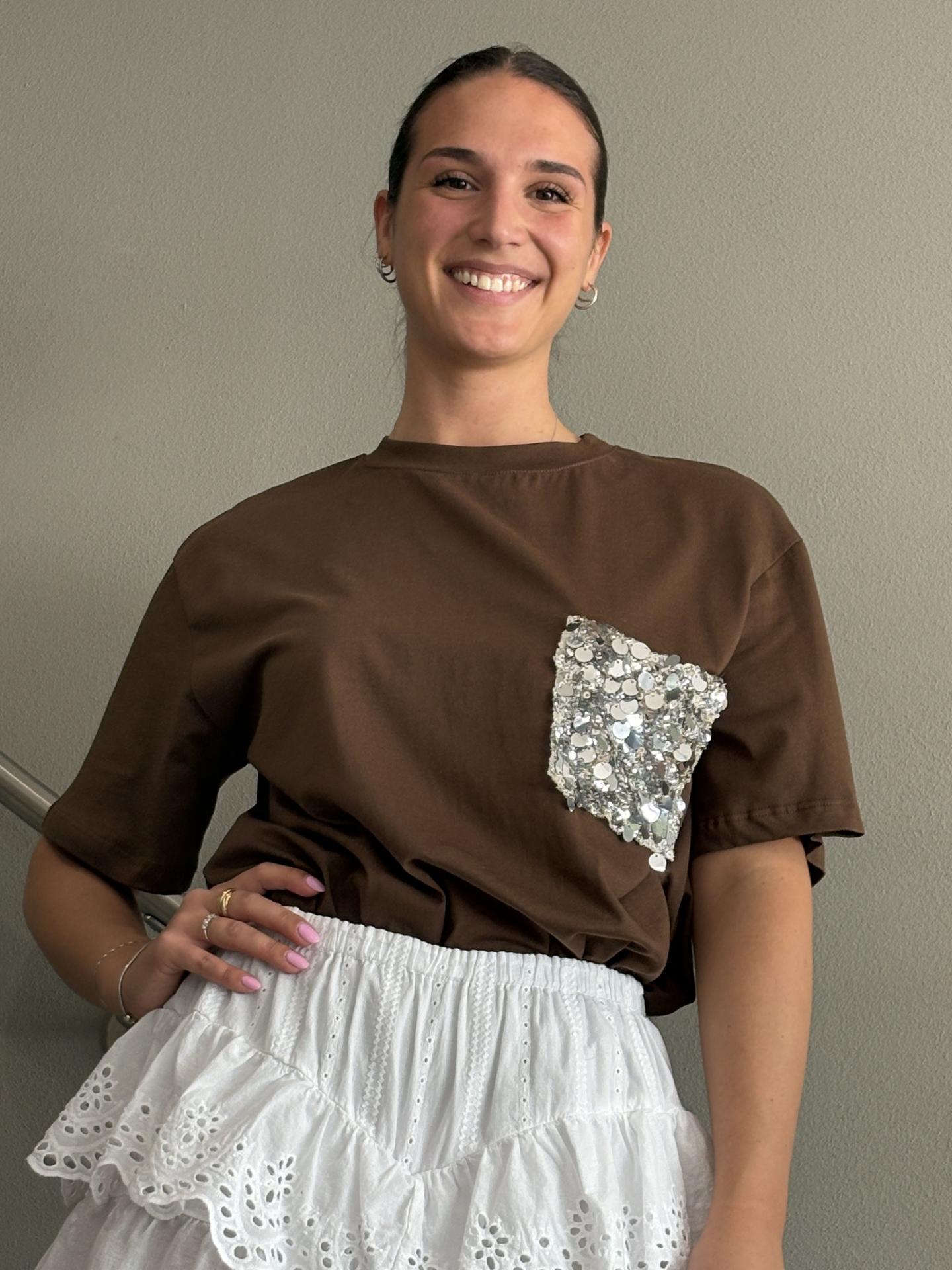 T-SHIRT TENSIONE IN FIRENZE PE260112 MARRONE