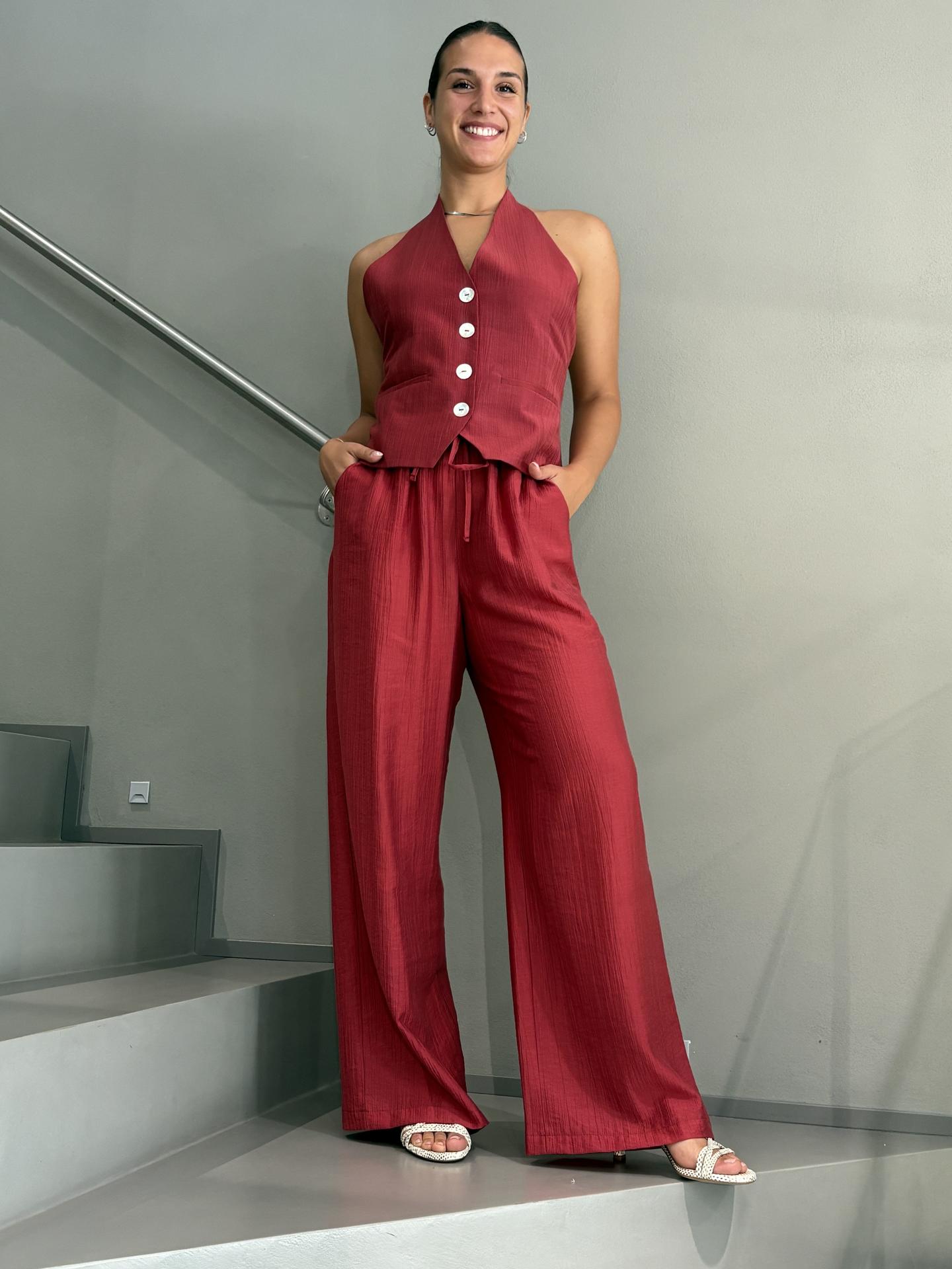 PANTALONE HAVEONE PIAQ549 ROSSO