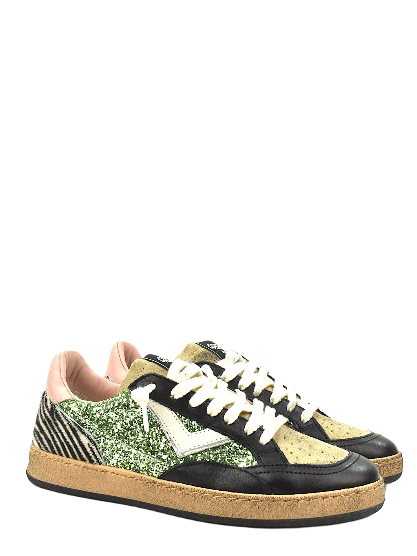 SNEAKERS 4B12 PLAYNEWD2037 NERO/VERDE