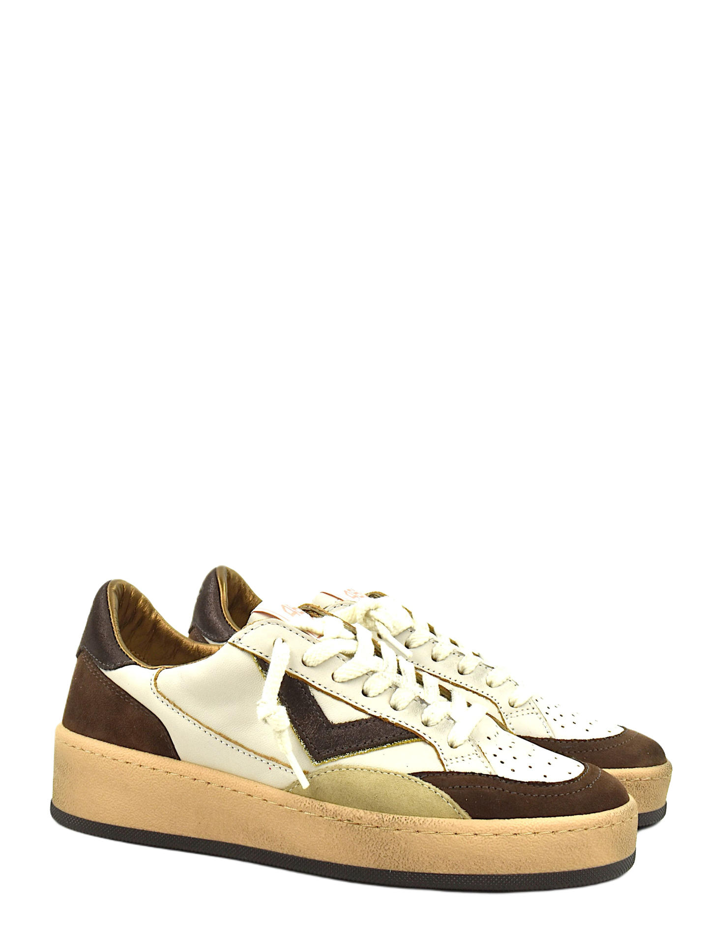 SNEAKERS 4B12 PLAYNEWD2045 BIANCO/MARRONE