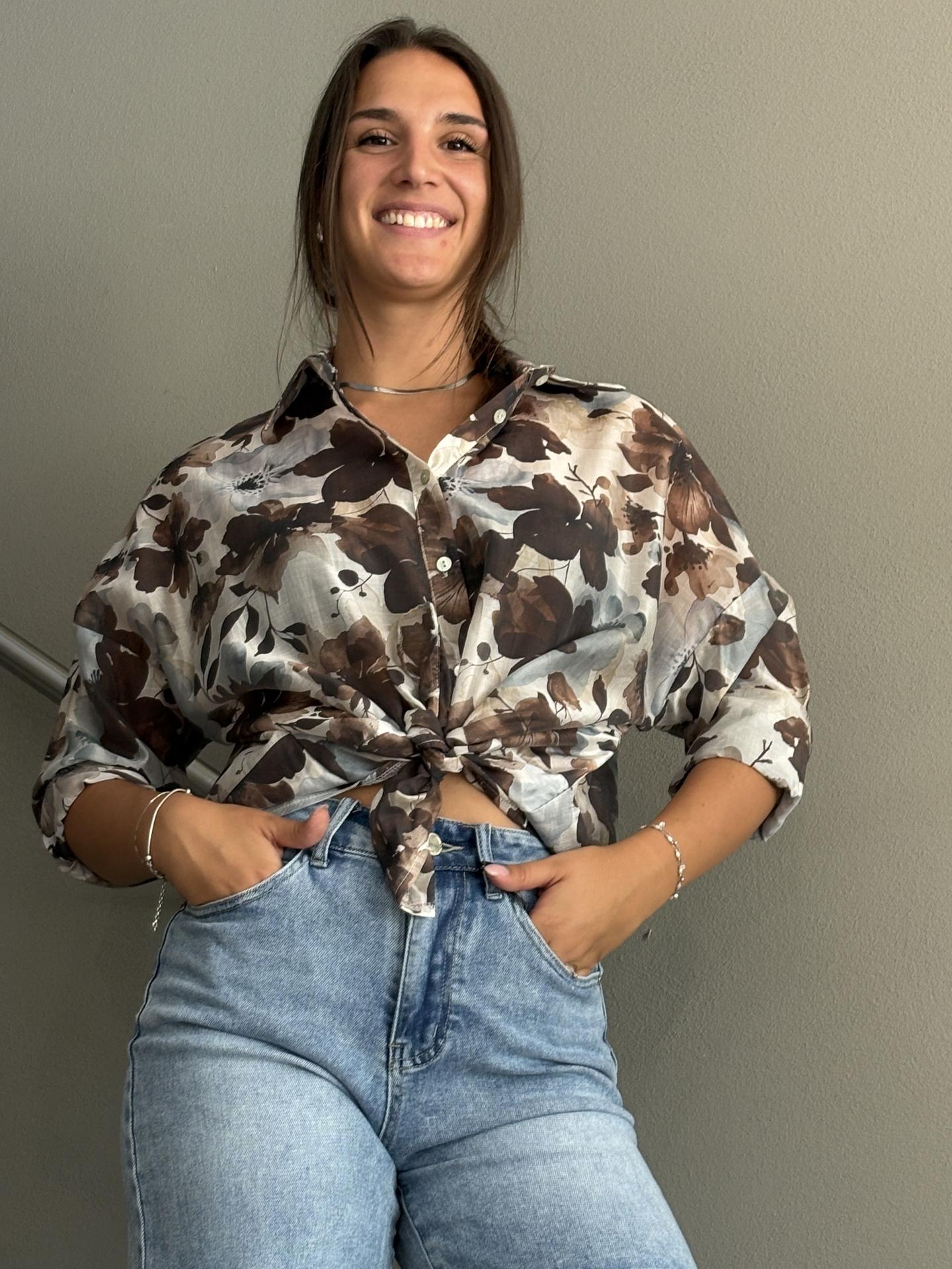 CAMICIA SUSY MIX R21515 MARRONE