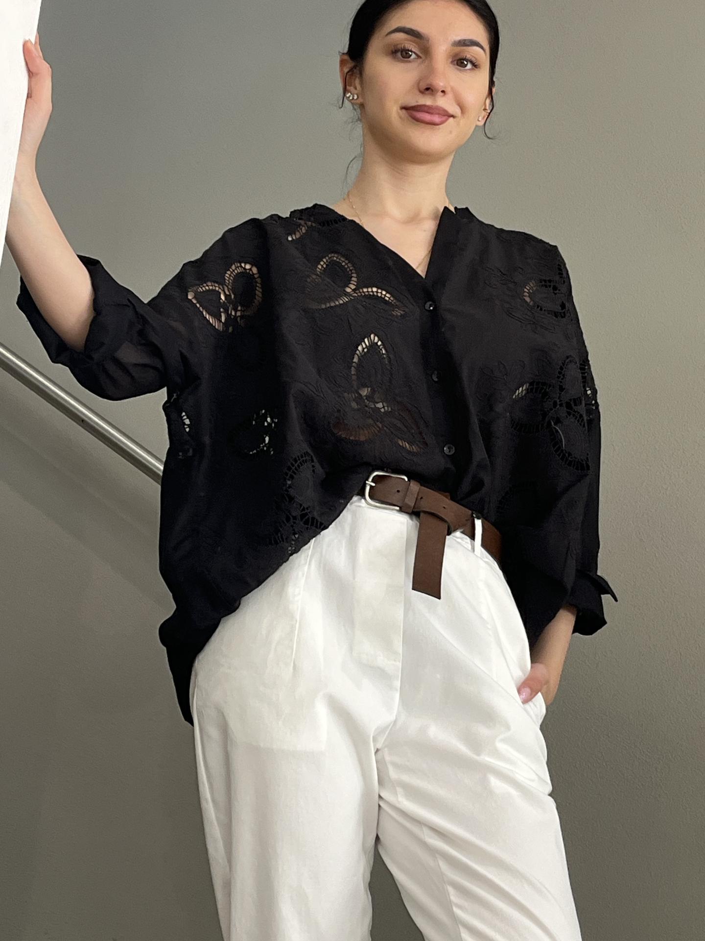 CAMICIA MOTEL S25CA69 NERO