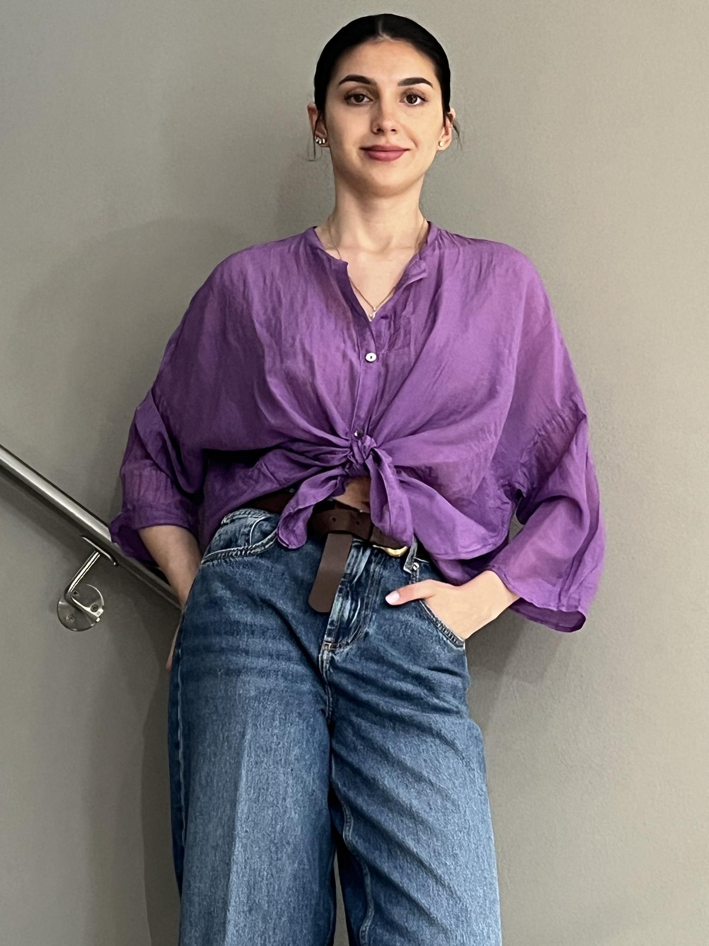 CAMICIA TENSIONE IN FIRENZE S25CB38 VIOLA