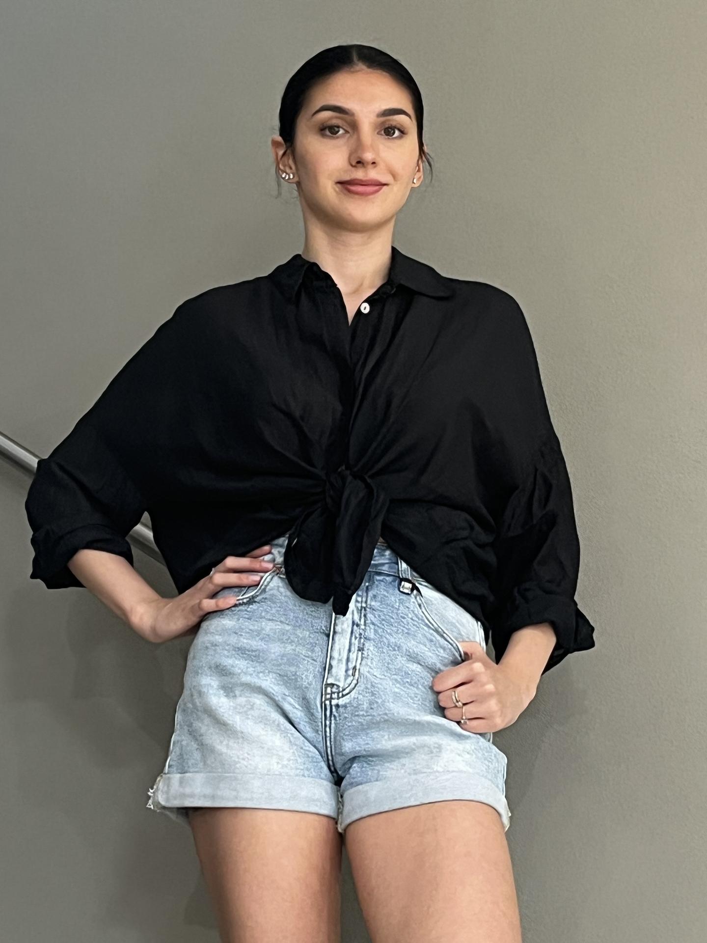 CAMICIA MOTEL S25CB72 NERO