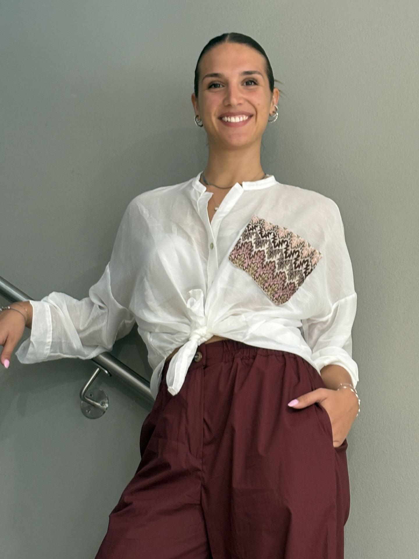 CAMICIA TENSIONE IN FIRENZE S26CG18 BIANCO