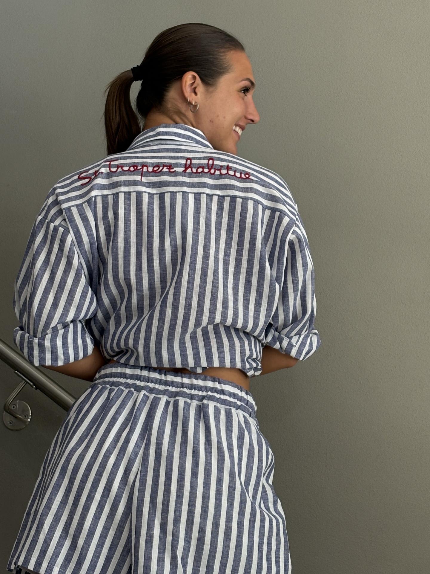 CAMICIA MOTEL S26CH82 BLUE