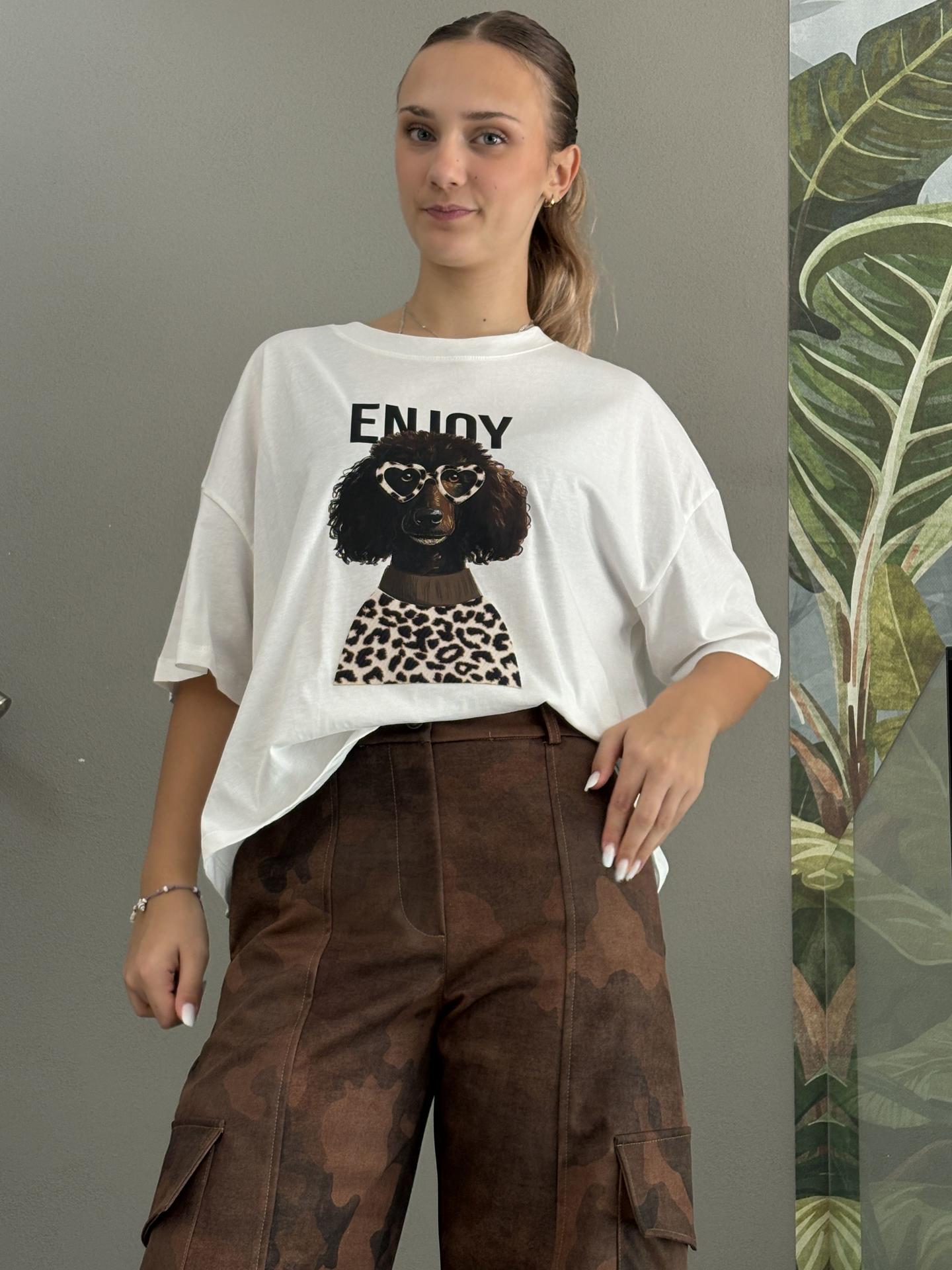 T-SHIRT SUSY MIX SH004937 BIANCO