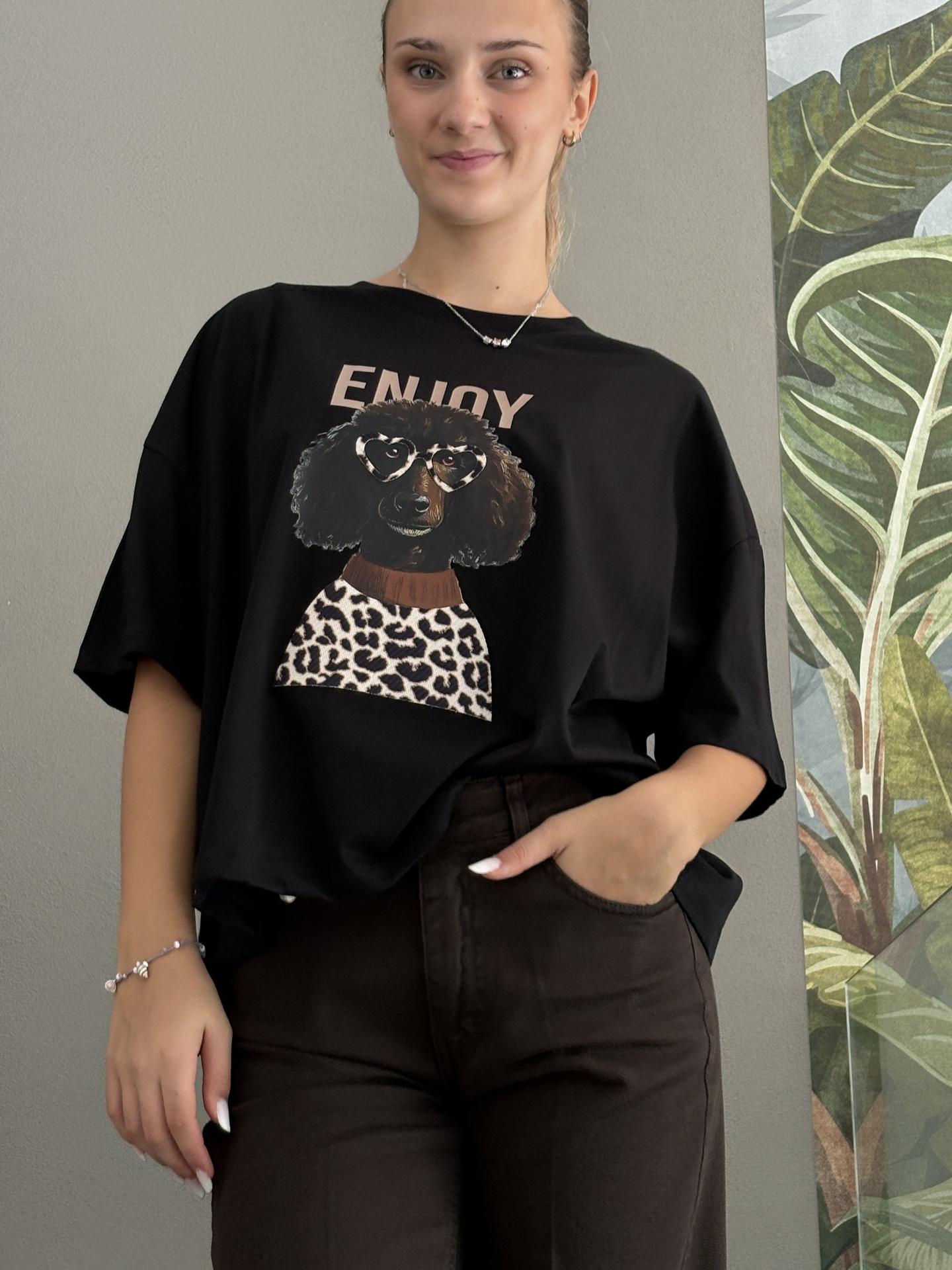 T-SHIRT SUSY MIX SH004937 NERO