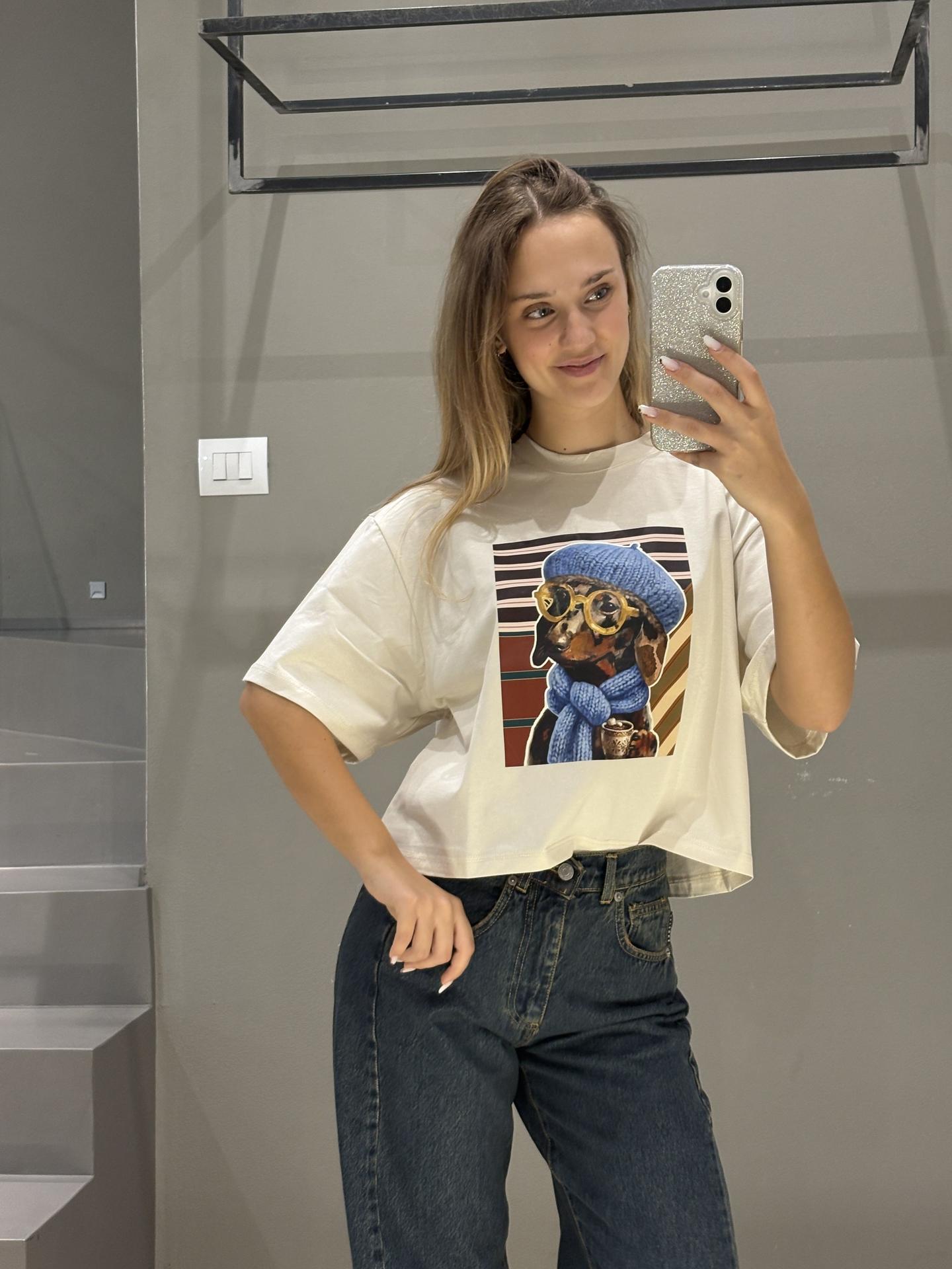 T-SHIRT SUSY MIX SH005107 BIANCO