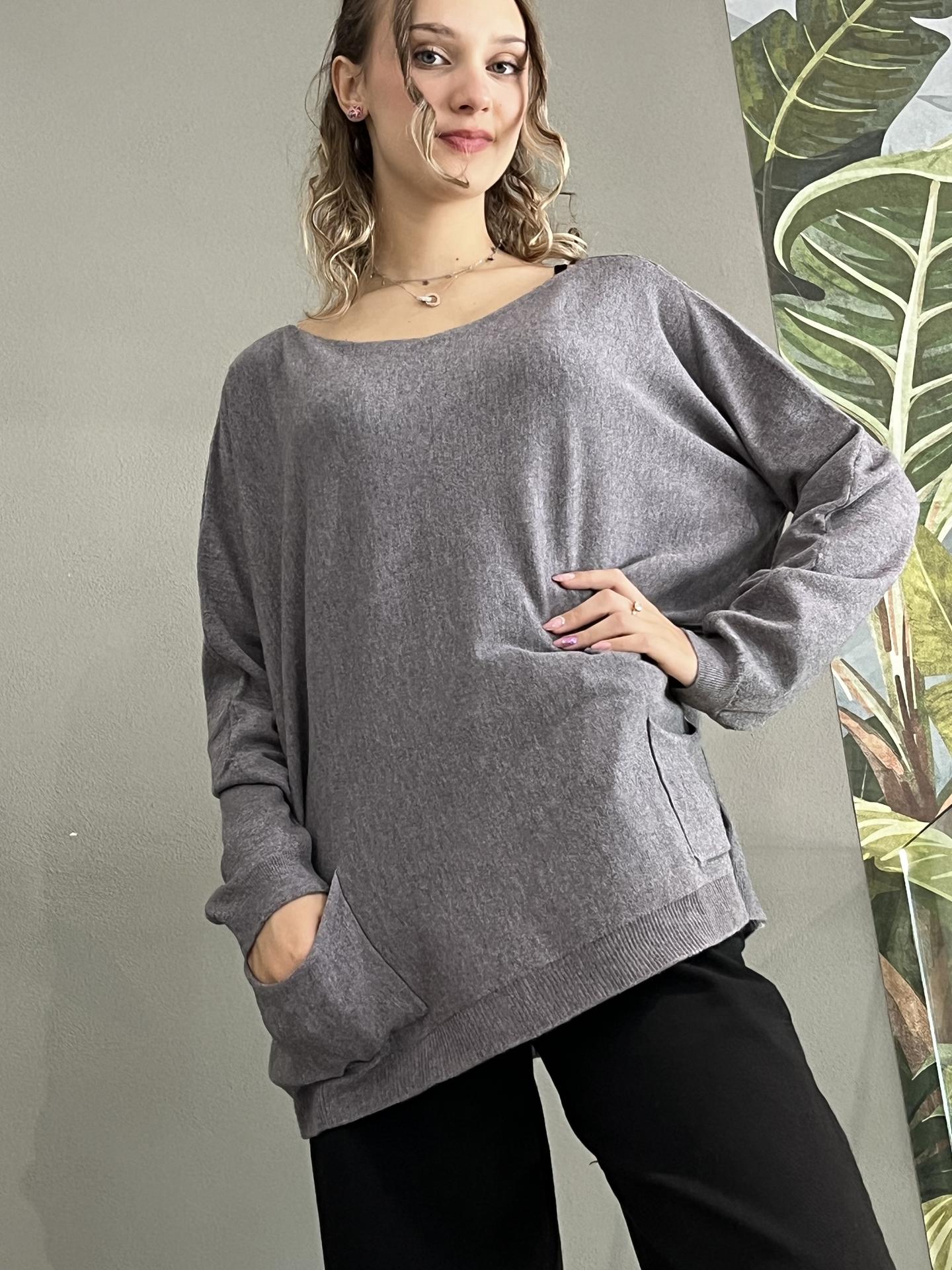 MAGLIA SUSY STAR ST24906 GRIGIO