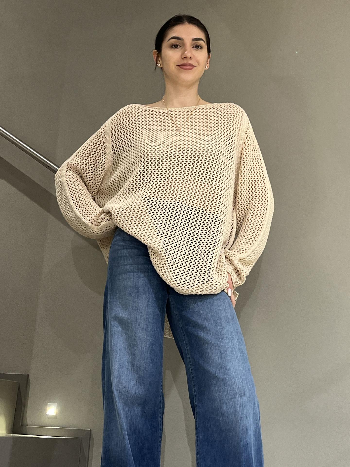 MAGLIA SUSY STAR ST61179 BEIGE