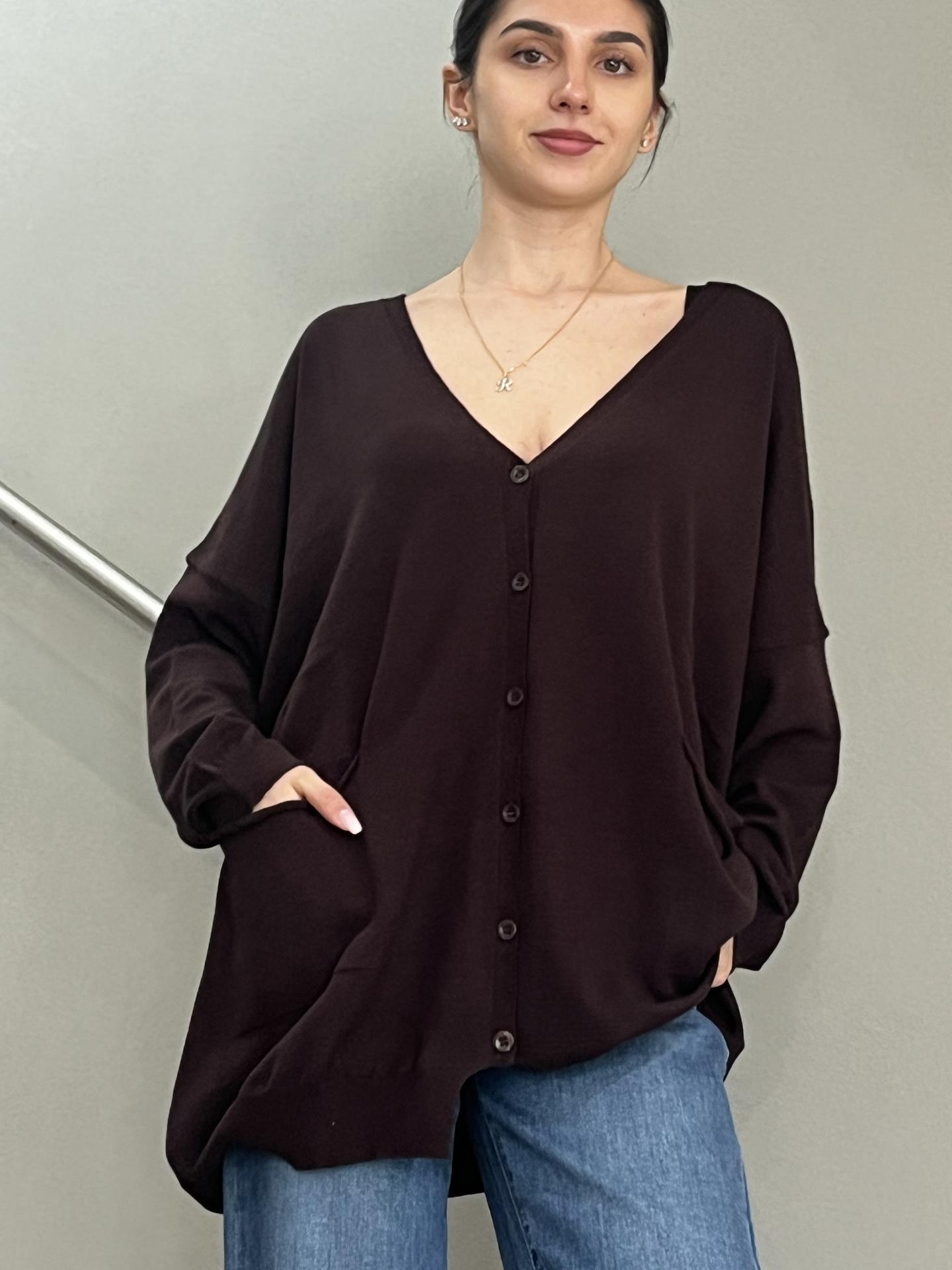 MAGLIA SUSY STAR ST78421 MARRONE