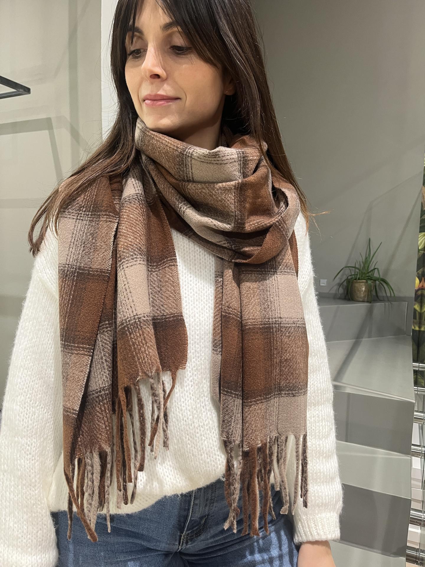 SCIARPA SUSY STAR ST9314RE MARRONE