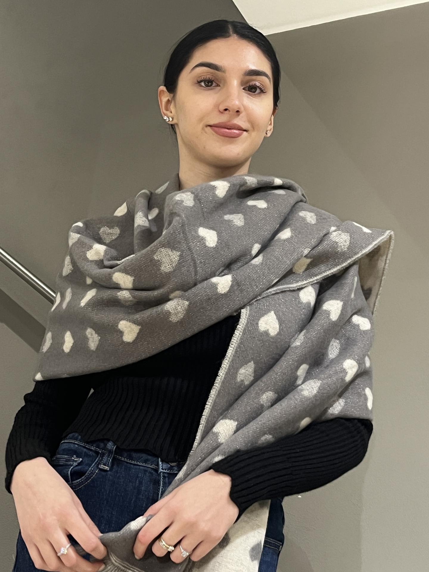 SCIARPA SUSY STAR ST9332RE GRIGIO