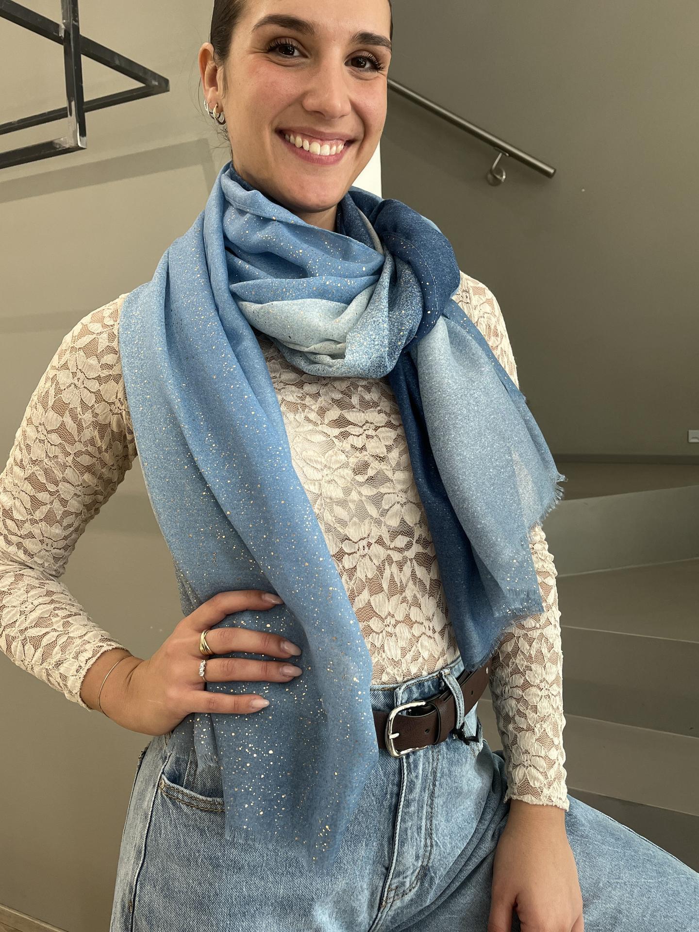 SCIARPA SUSY STAR ST9520RE AZZURRO