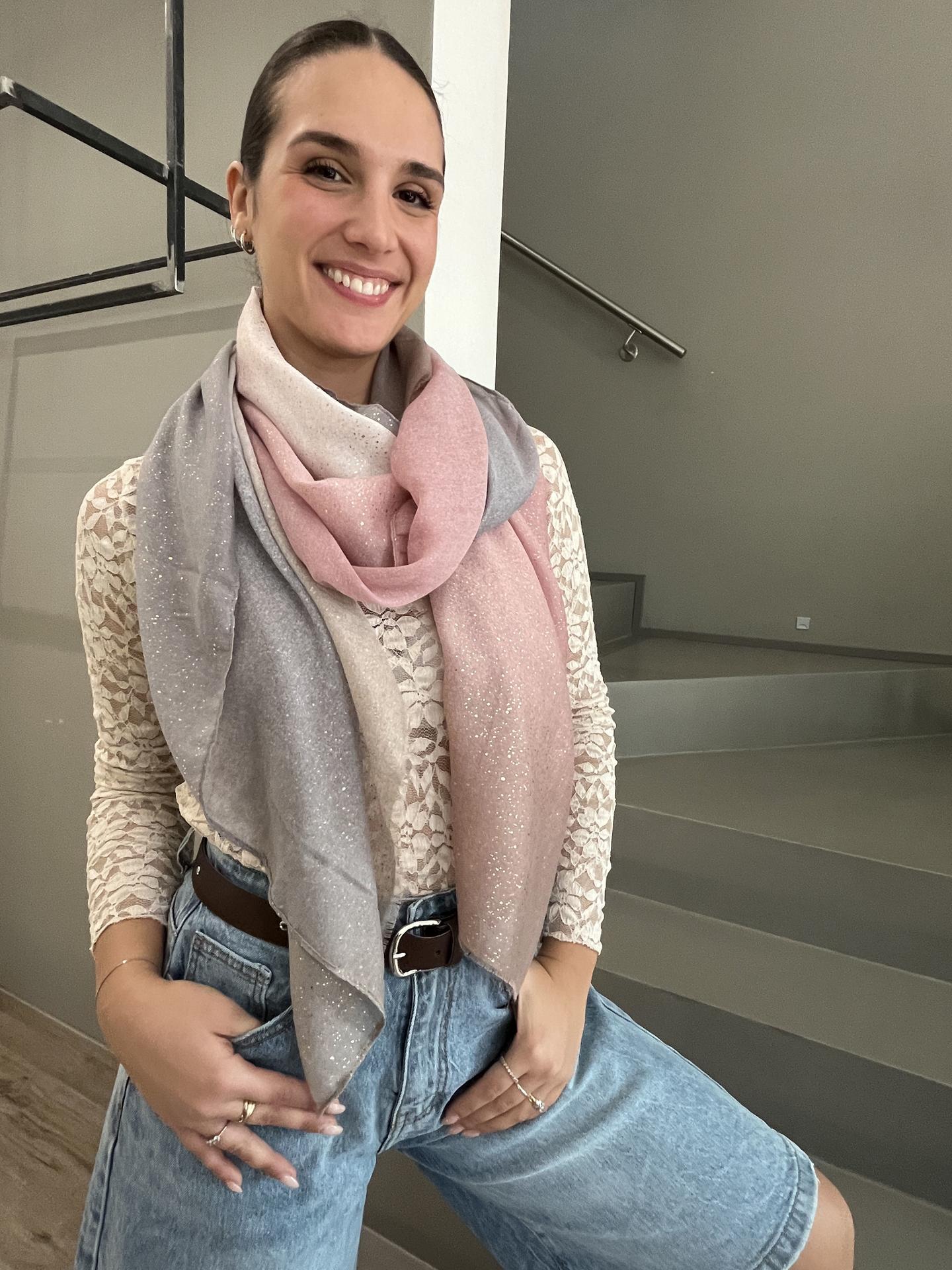 SCIARPA SUSY STAR ST9524RE ROSA