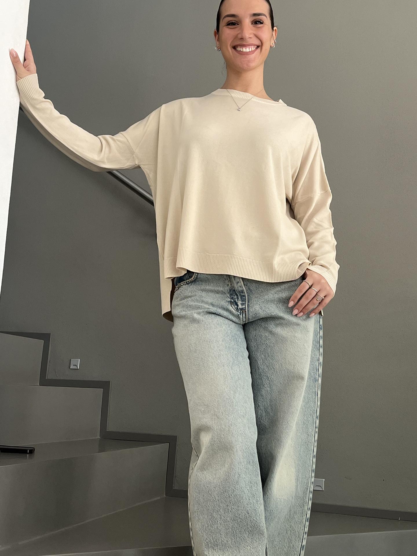 MAGLIA SUSY STAR STK271S26 BEIGE