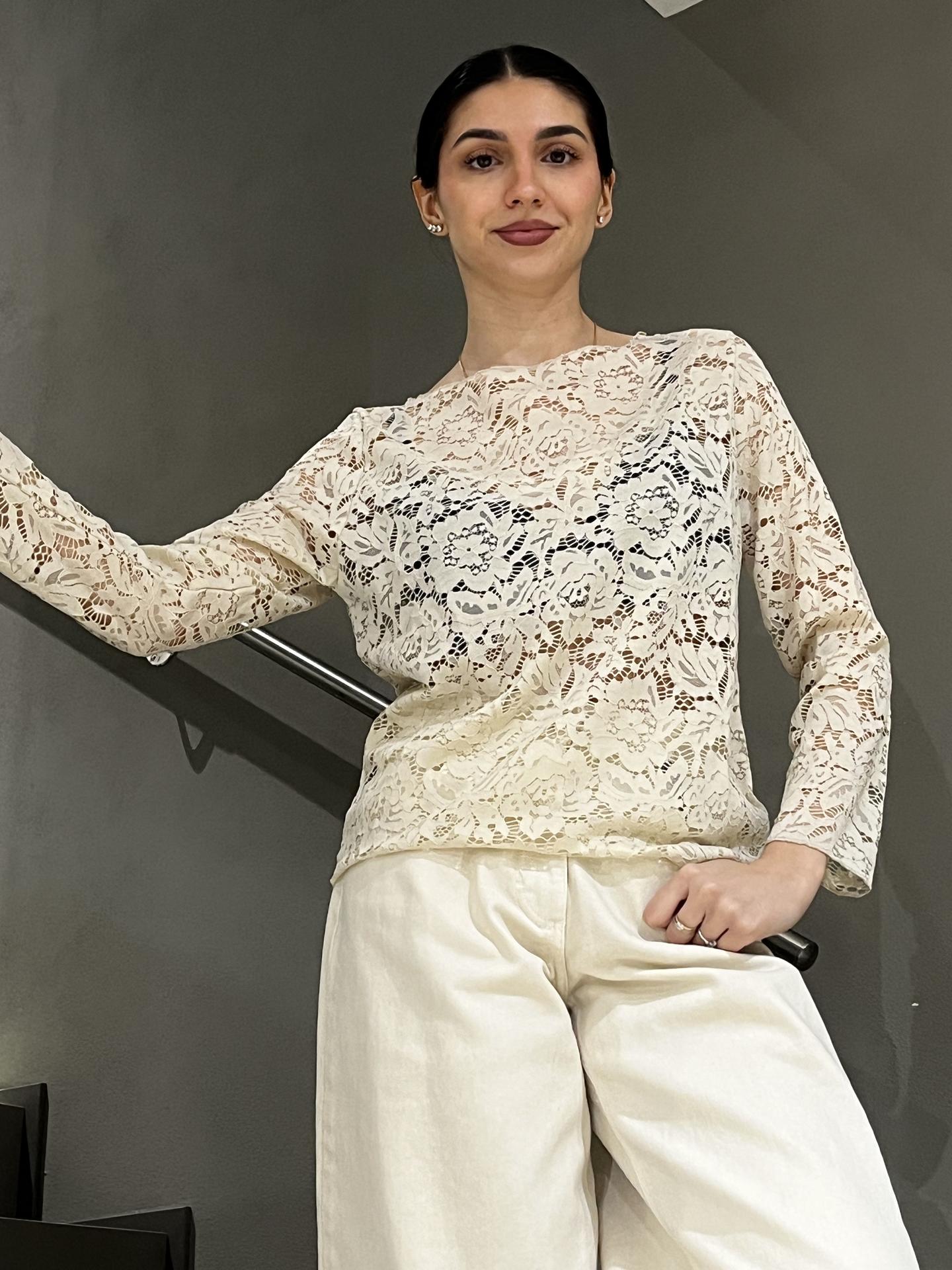 MAGLIA SUSY STAR STL362PIZZO BEIGE