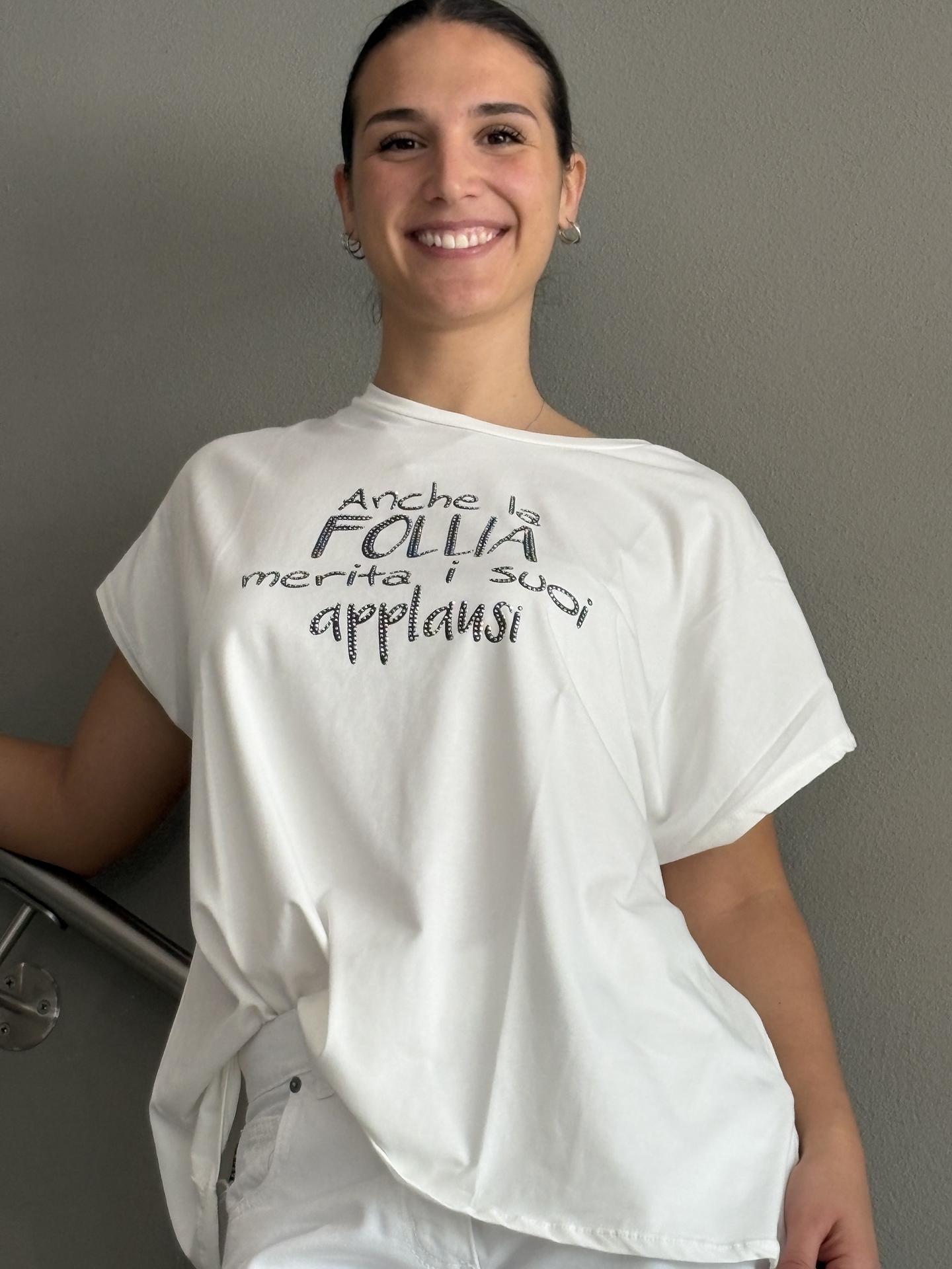 T-SHIRT SUSY STAR STM278 BIANCO