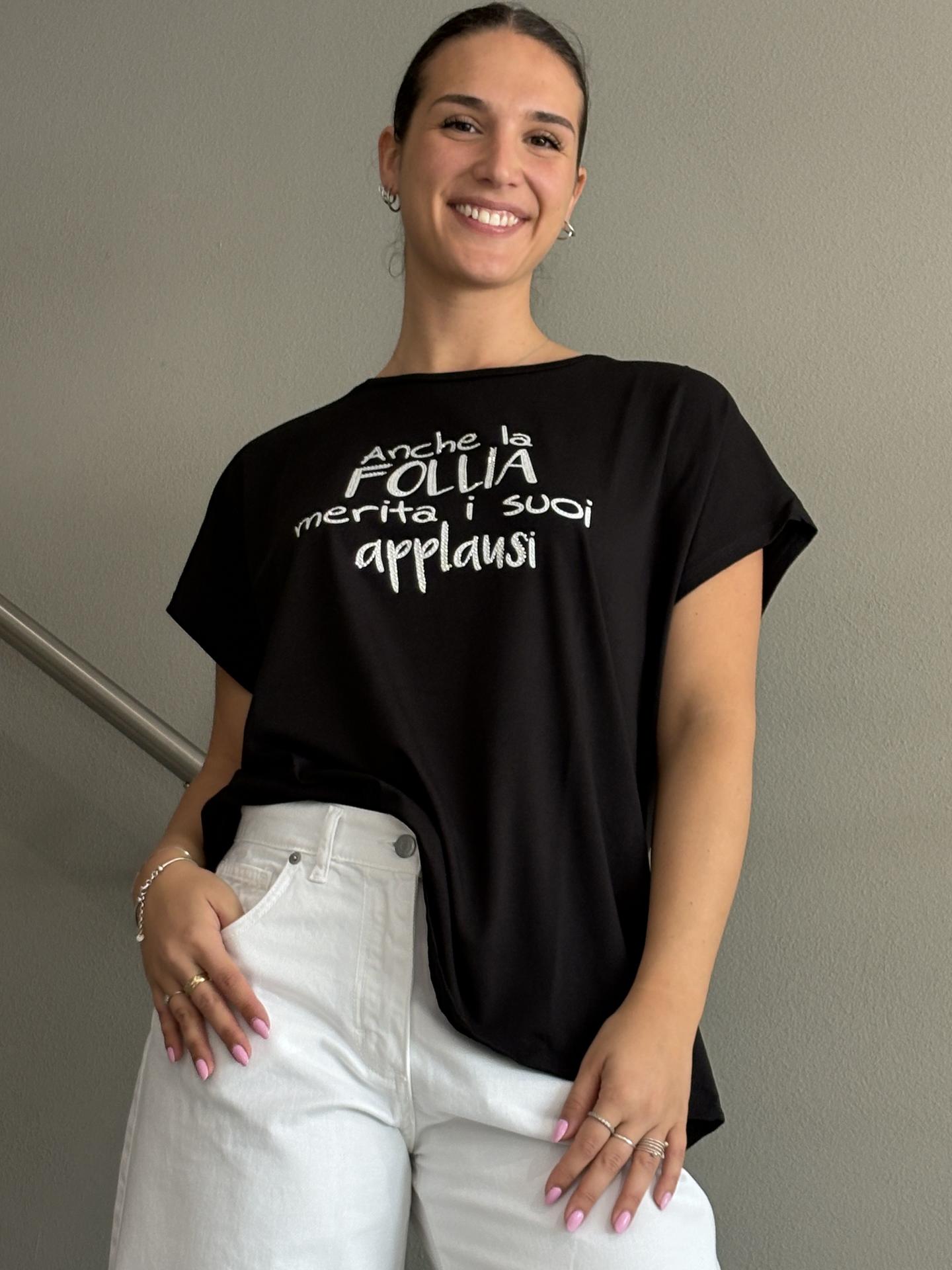 T-SHIRT SUSY STAR STM278 NERO