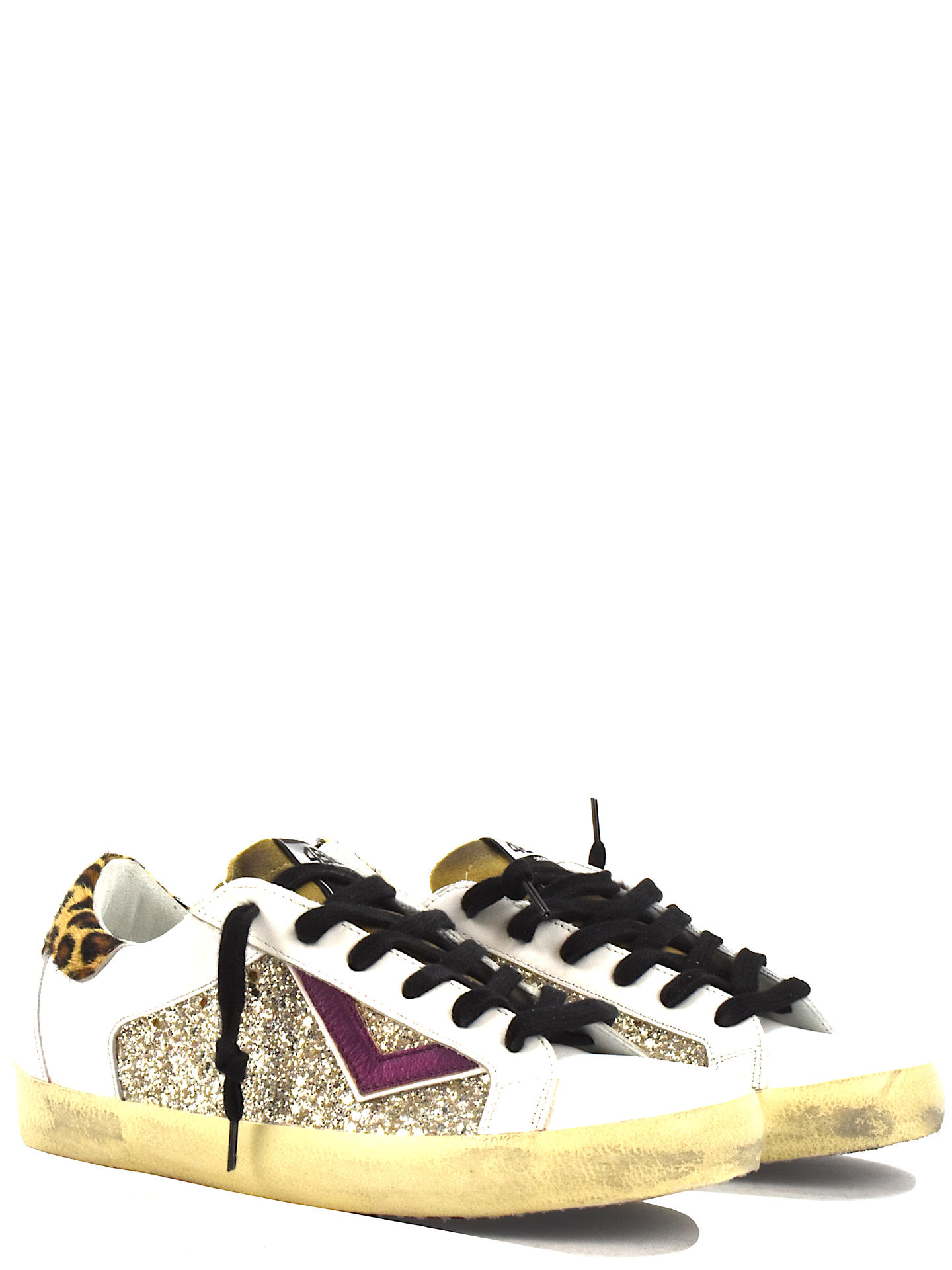 SNEAKERS 4B12 SUPRIMED329 BIANCO/ORO