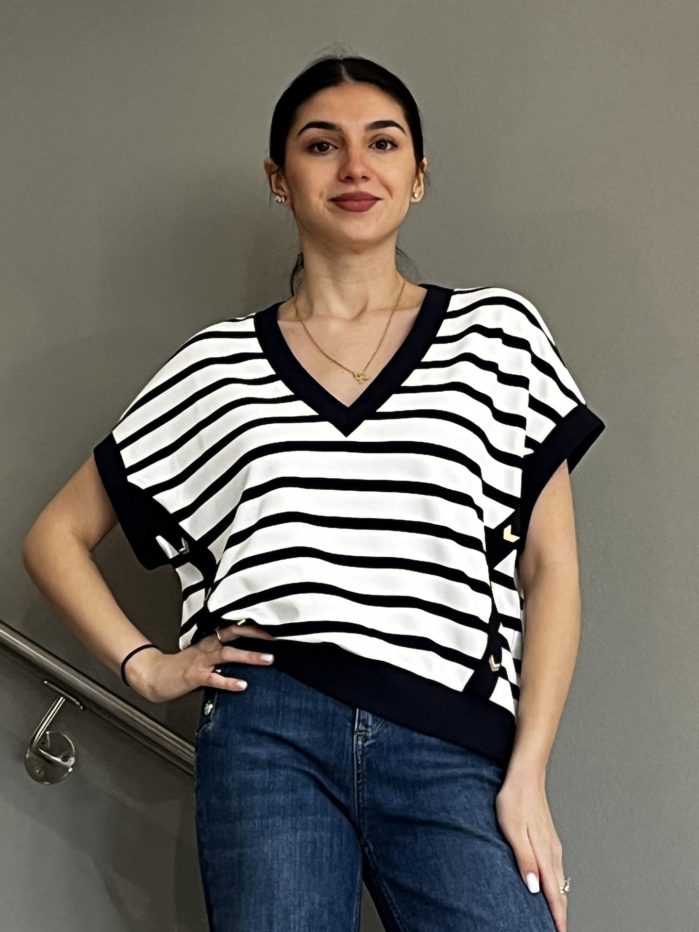 MAGLIA LIU.JO WEAR TA6084 BIANCO/BLU