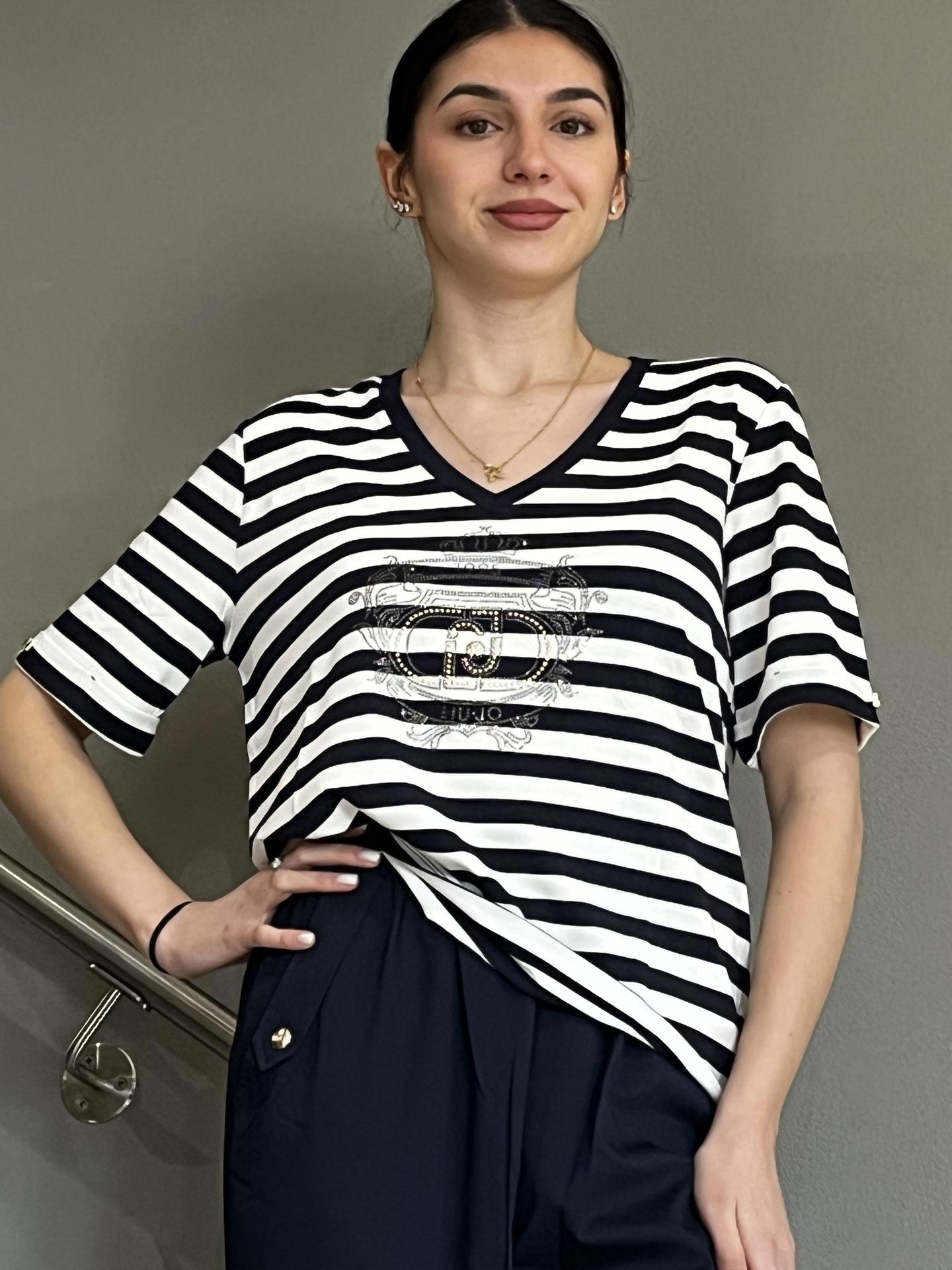 MAGLIA LIU.JO WEAR TA6206 BIANCO/BLU